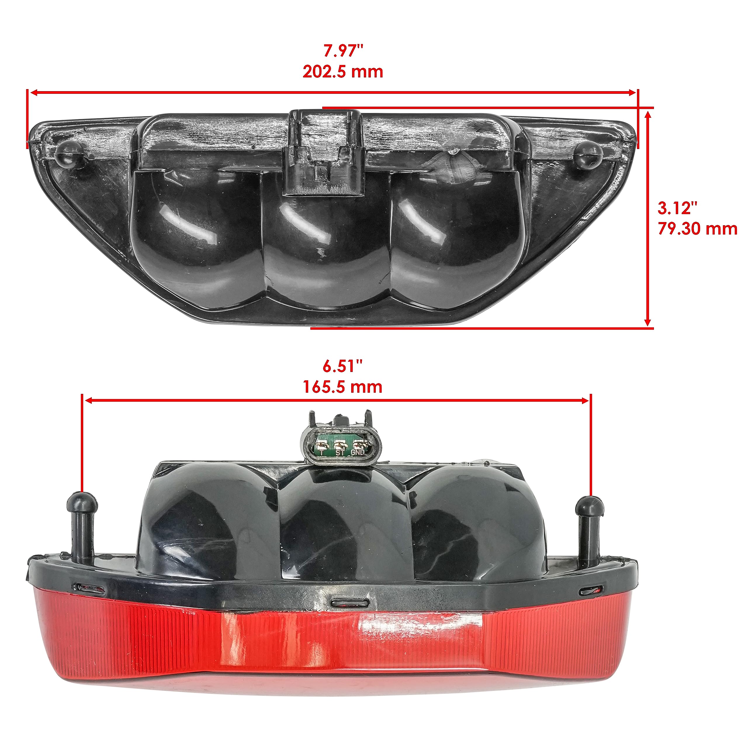 Caltric Tail Light Compatible with Honda Recon ES TRX250TM 2011-2012 / Recon TRX250TE 2011-2012 / Sportrax 250EX TRX250EX 2006-2