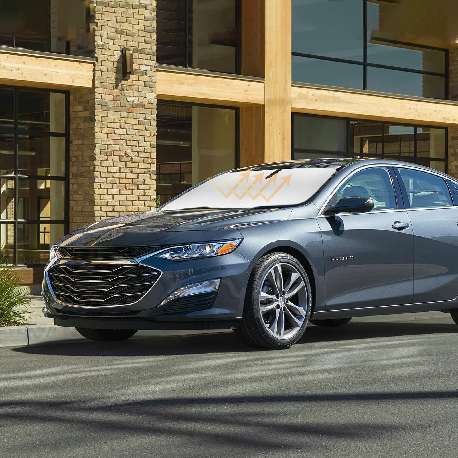 Windshield Sun Shade Car Sunshade For Chevrolet/Chevy Malibu 2016-2024 2025 Accessories Windshield 240T Silver Coating Sun Visor