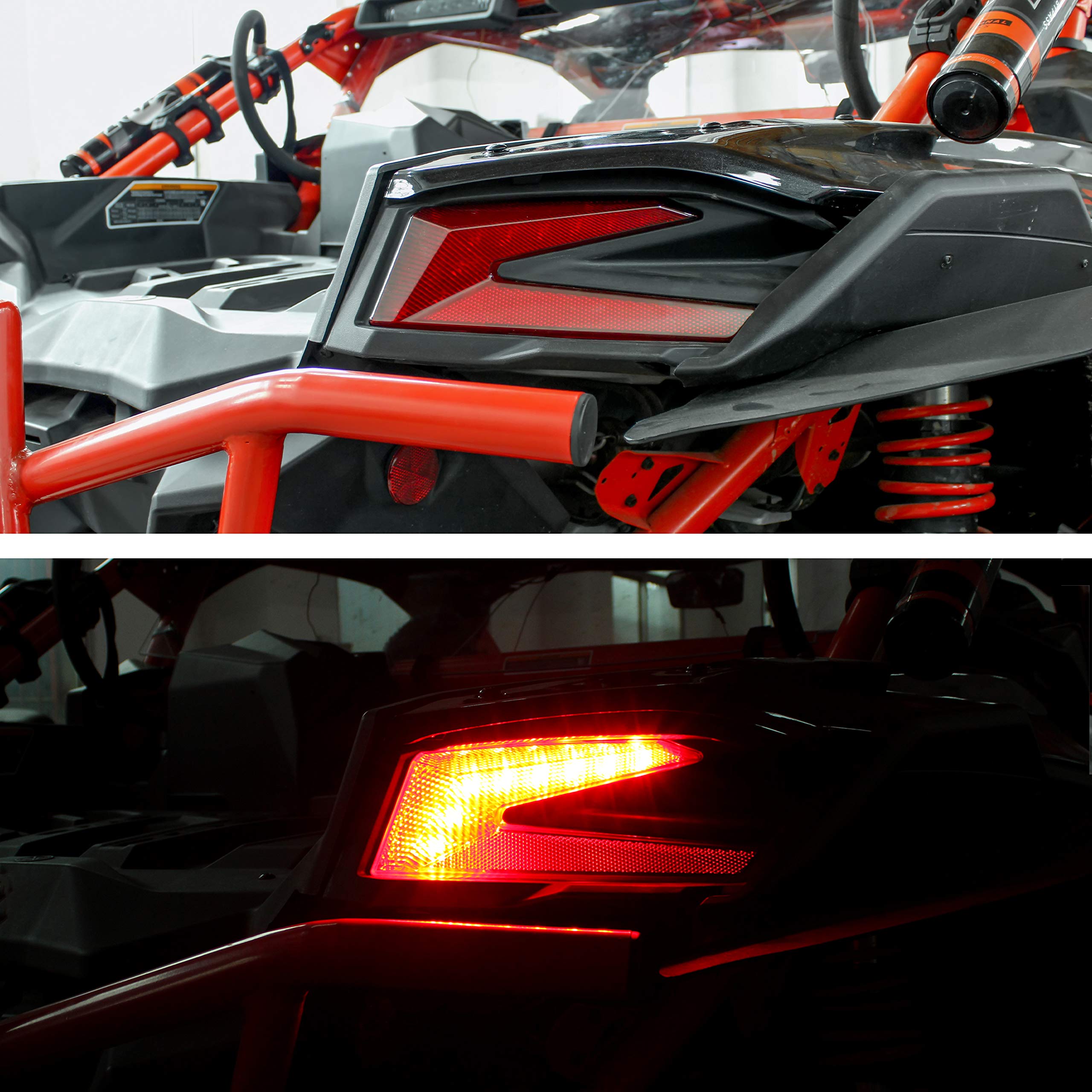 SAUTVS LED Taillights for Can Am X3, Red Rear Brake Stop Lights Tail Lamps for Can-Am Maverick X3 XDS XRS Max Turbo R 2017-2024