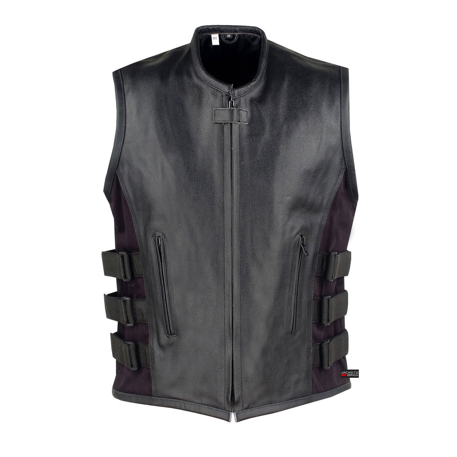 New Men'S Motorcycle Real Cowhide Leather Vest Adjustable Stylish W/Ce Armor, Dual Concealed Carry Gun Pockets Large Back Panel Biker Cruiser Touring Club Riding Vests For Men Black L