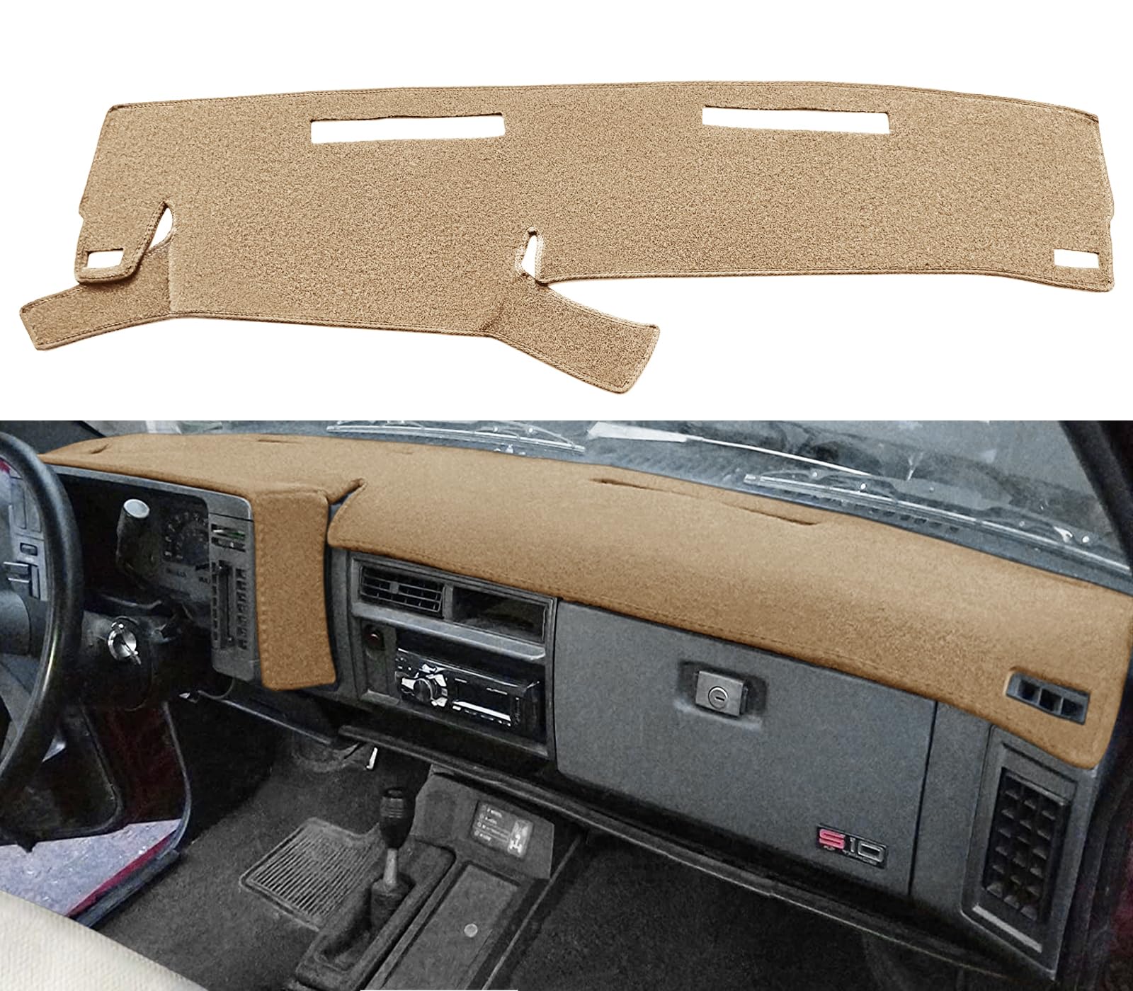 Yiz Dash Cover Mat Custom Fit For 1986-1993 Chevy Chevrolet S10 Blazer/Gmc S15 Jimmy Sonoma/91-94 Olds Oldsmobile Bravada,Dashbo