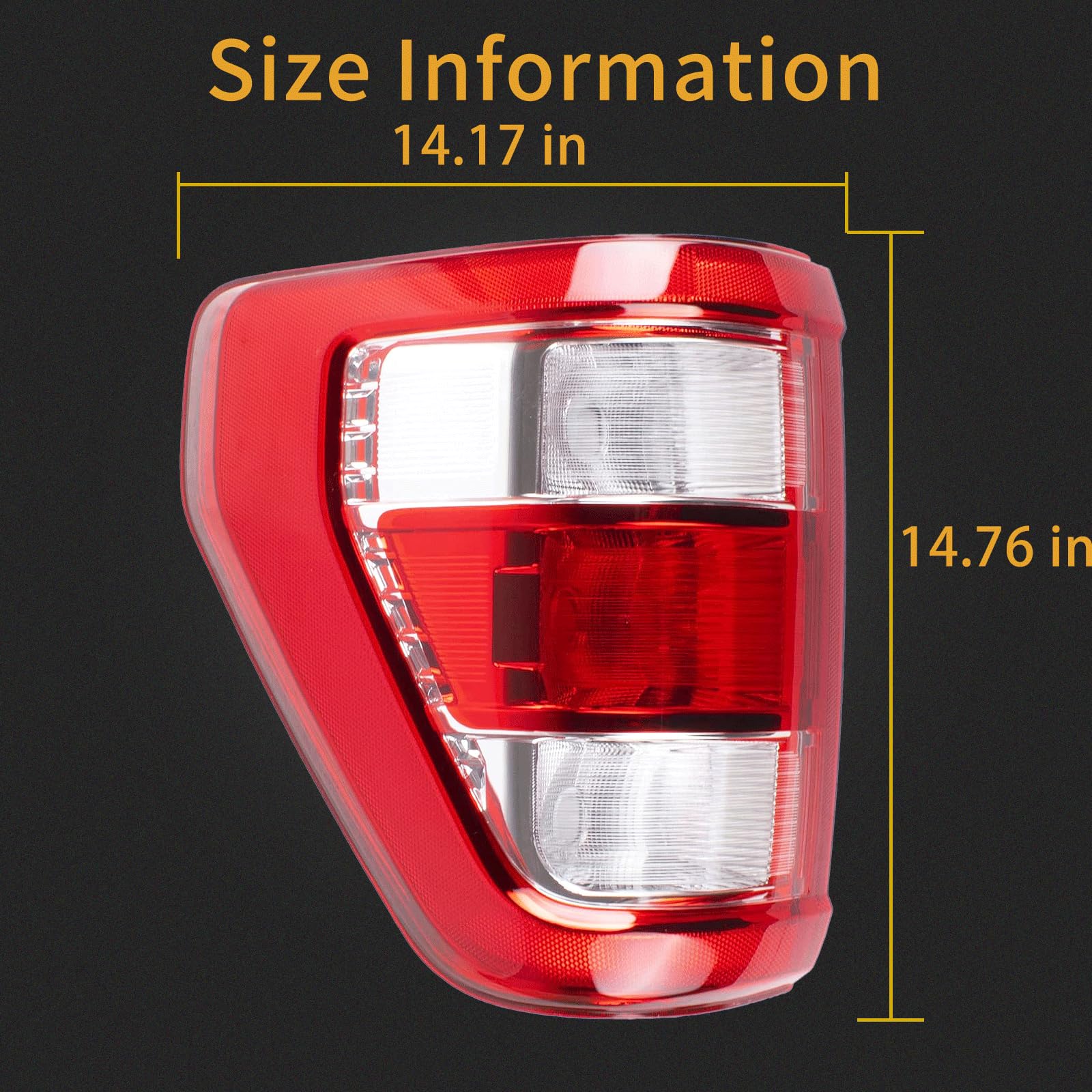 Tail Light Assembly Compatible With 2021 2022 Ford F150 Xl Driver And Passenger Side Rear Brake Lamps Rear Brake Lamps Halogen W