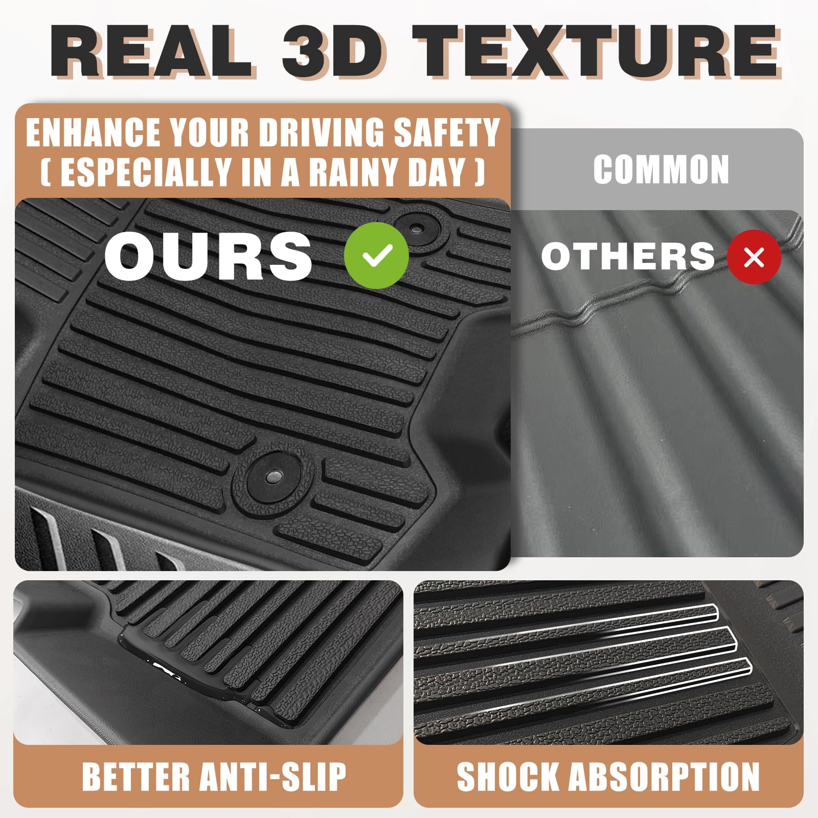 Triplealiners For 2023 2024 2025 Colorado & Canyon Truck Bed Mat And Floor Mats Front Rear Full Set Liners All Weather Tpe Acces