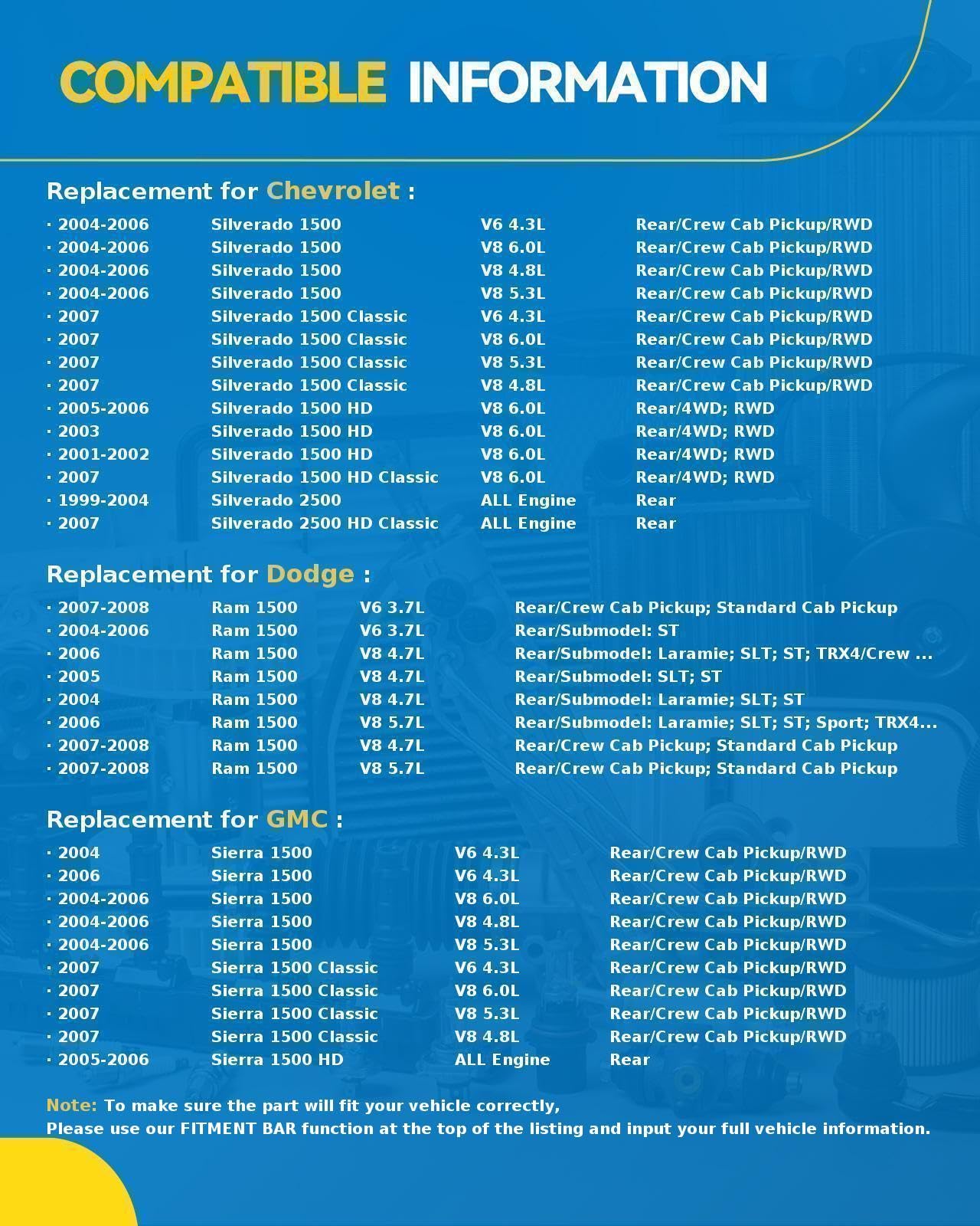 Philtop Rear Struts For R-A-M 1500 2002-2008, Sierra 1500 Hd, Sierra 2500, Silverado 1500 Hd, Silverado 2500, Shock Absorber Com
