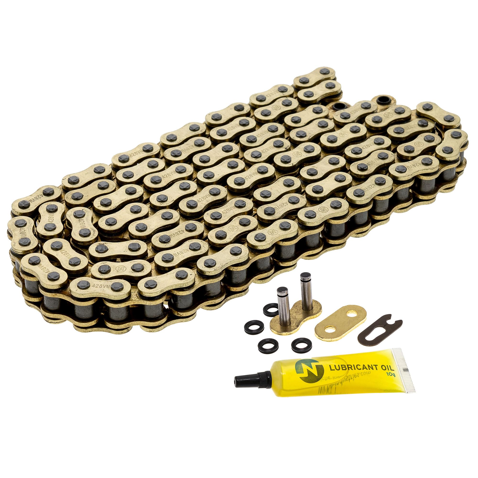 Niche Gold 428 X-Ring Chain 118 Links With Connecting Master Link