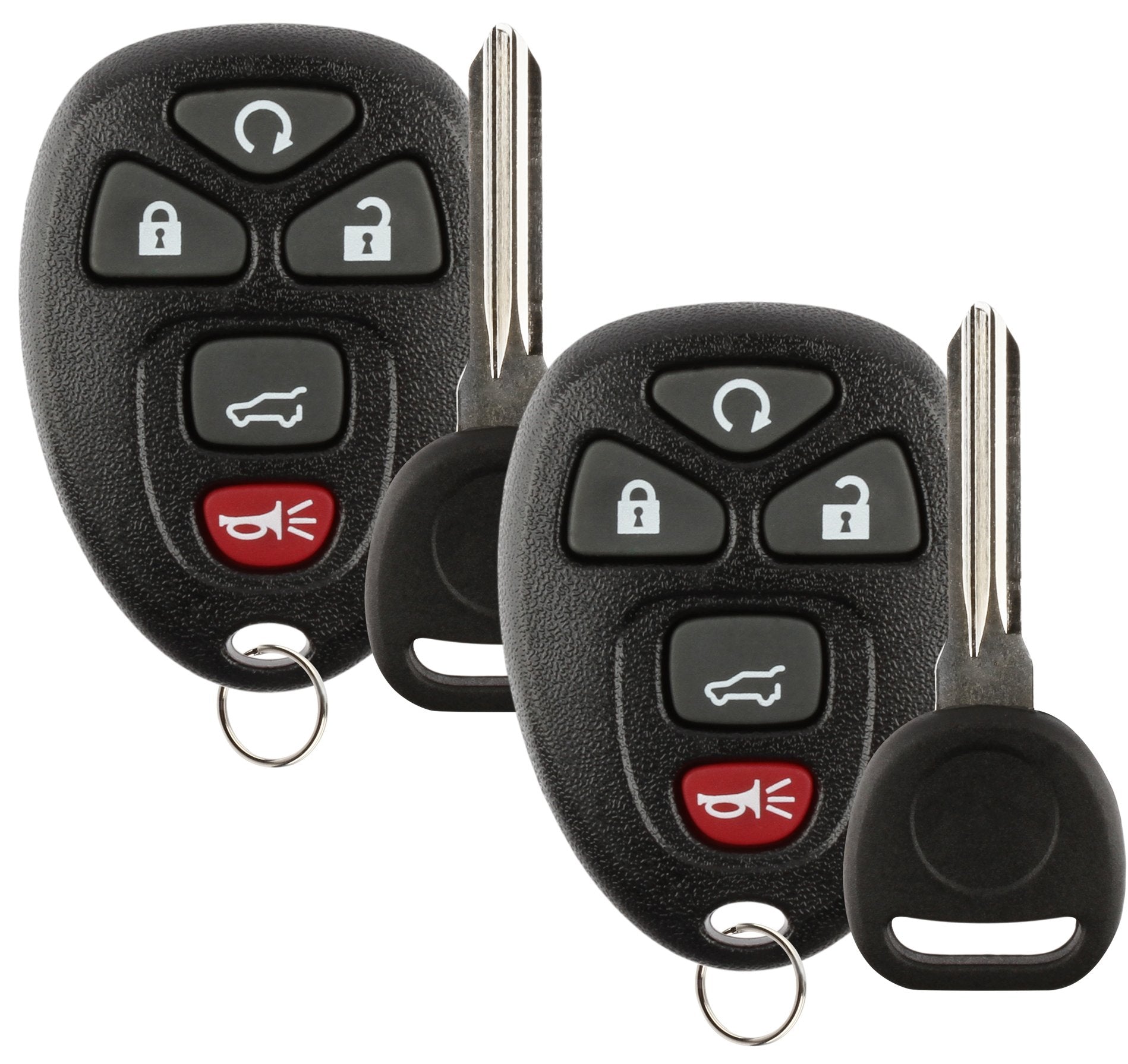 Discount Keyless Replacement Key Fob Car Remote And Uncut Transponder Key Compatible With 15913415, 25839476, Id 46 (2 Pack)