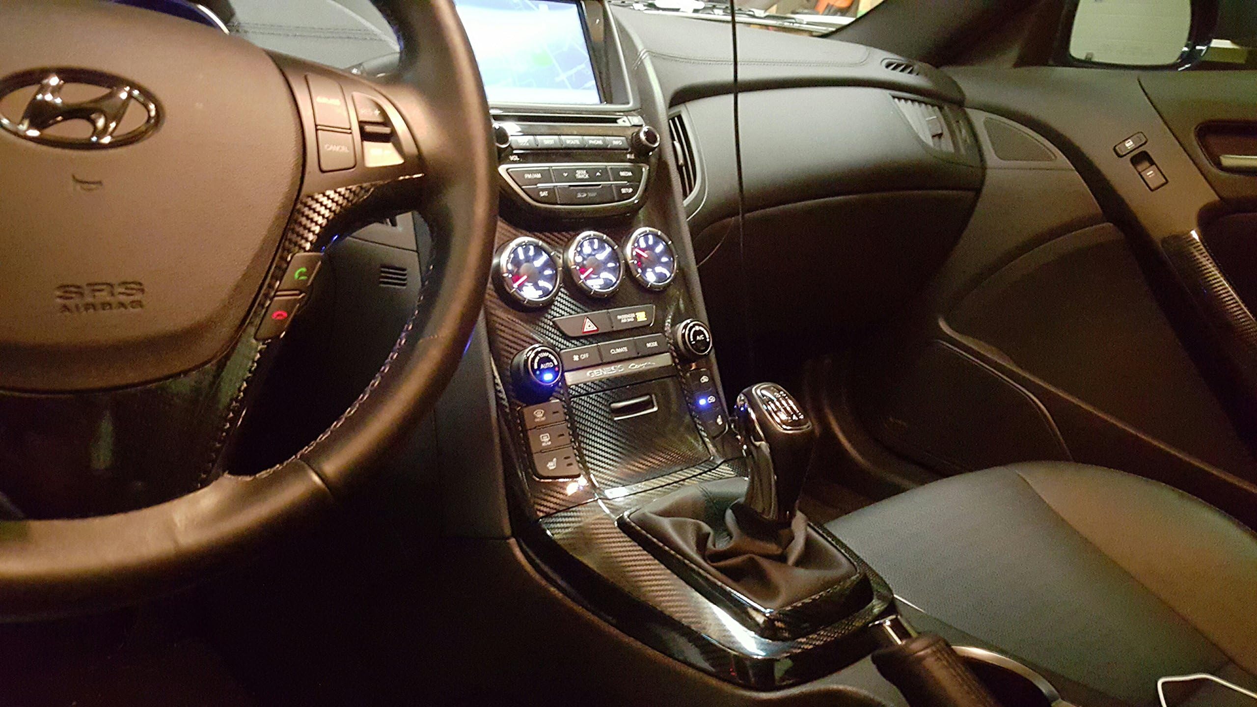 Vvivid Epoxy High Gloss Carbon Fiber Architectural Vinyl Wrap (1Ft X 5Ft, Black) Interior Use Only