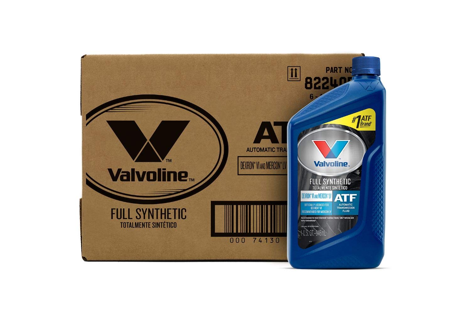 Valvoline Dexron Vi/Mercon Lv (Atf) Full Synthetic Automatic Transmission Fluid 1 Qt, Case Of 6