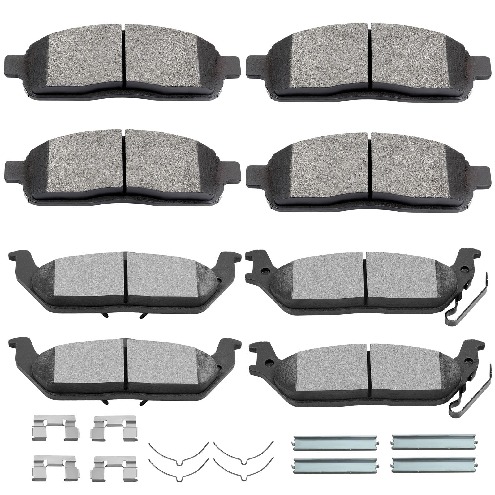 Scitoo D1083 D1012 Front Semi-Metal Rear Ceramic Brake Pads Sets Fit For Ford For F-150 2004-2009,For Lincoln Mark Lt 2006-2008