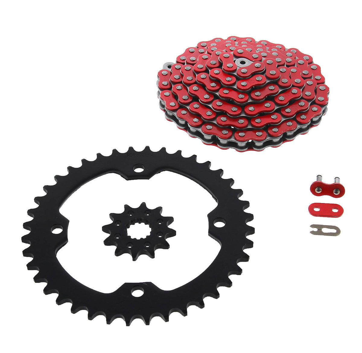 04-2008 Fits Yamaha Yfz450 Yfz 450 Red Non O-Ring Chain & Black Sprocket 12/40 100L