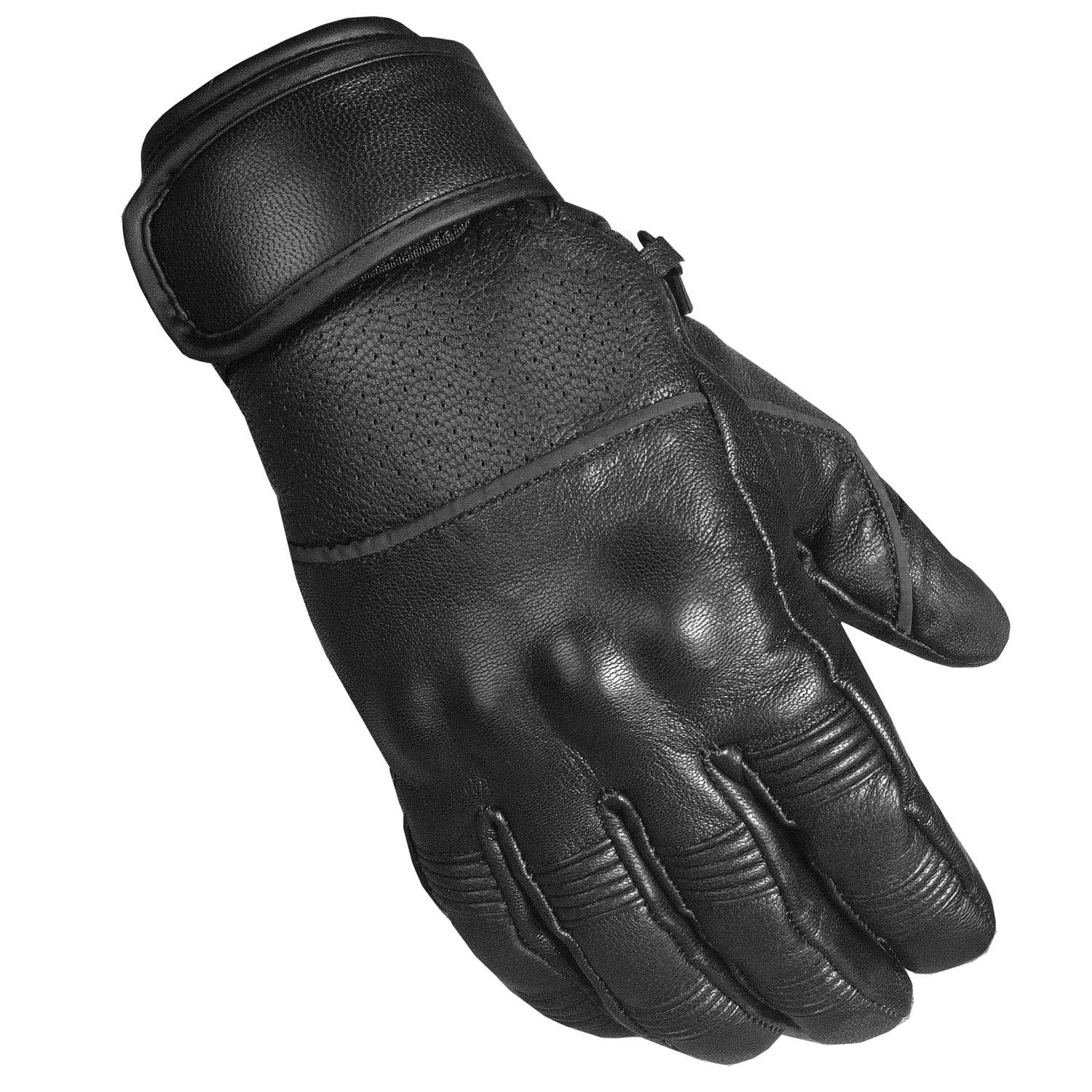 Men'S Motorcycle Premium Leather Gel Padded Palm Street Cruiser Protected Biker Gloves M