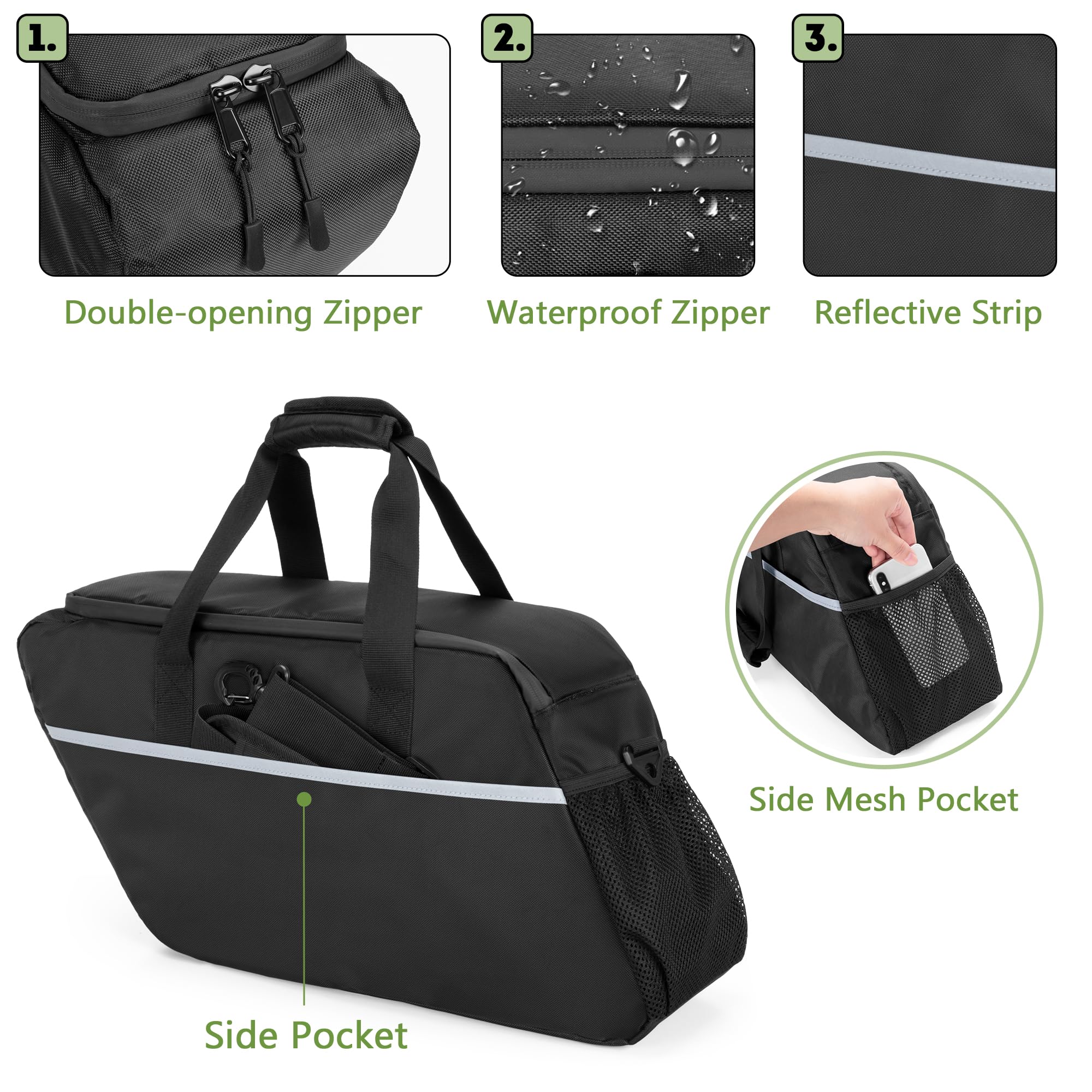 Hodrant Motorcycle Saddlebag Cooler, Leakproof Motorcycle Side Bag Liner Cooler Compatible With Harley Davidson 1993-2022 Tourin