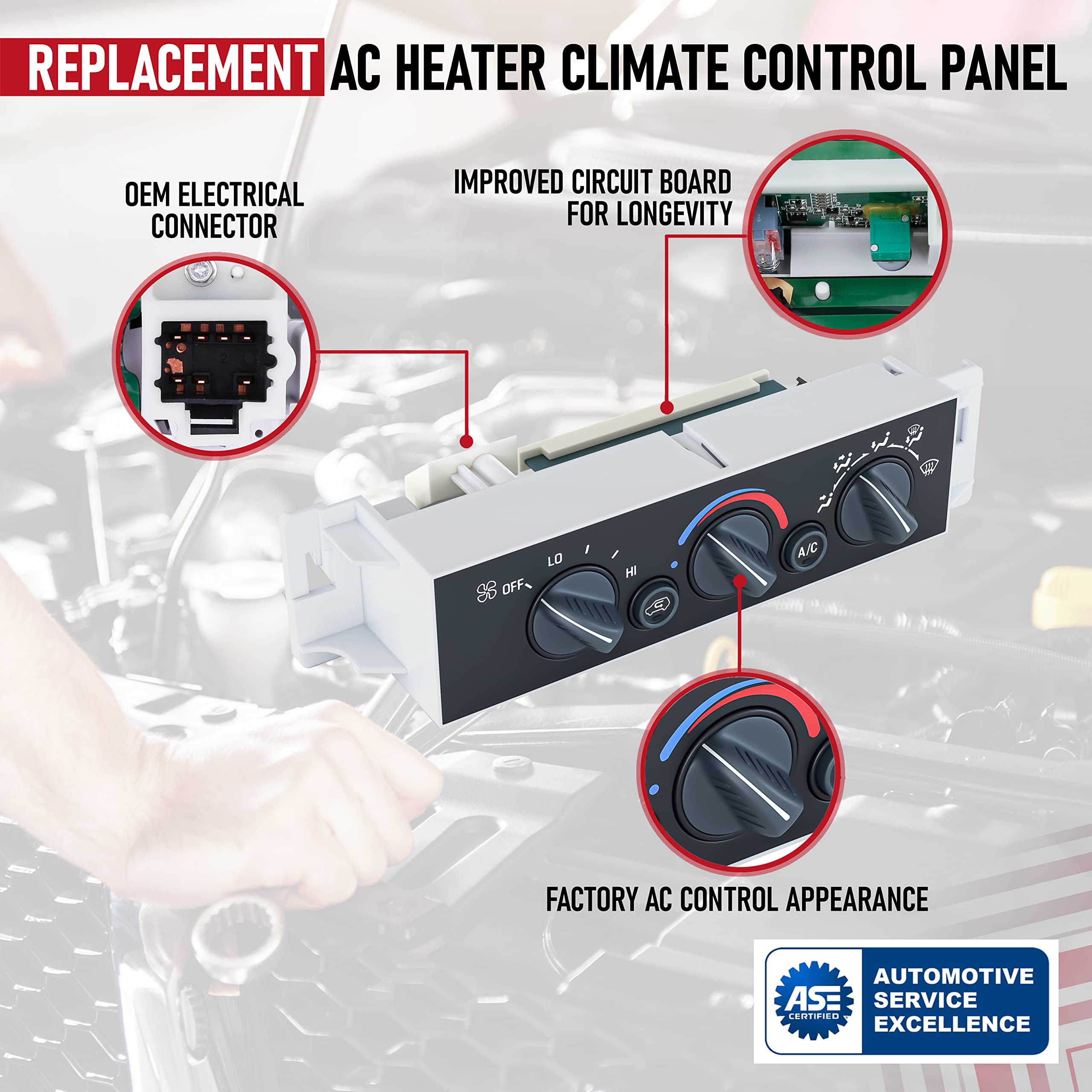 Ac Heater Climate Control Module For Chevy, Cadillac, Gmc Escalade, C1500, C2500, C3500, K1500, K2500 Suburban, C3500Hd, Tahoe C