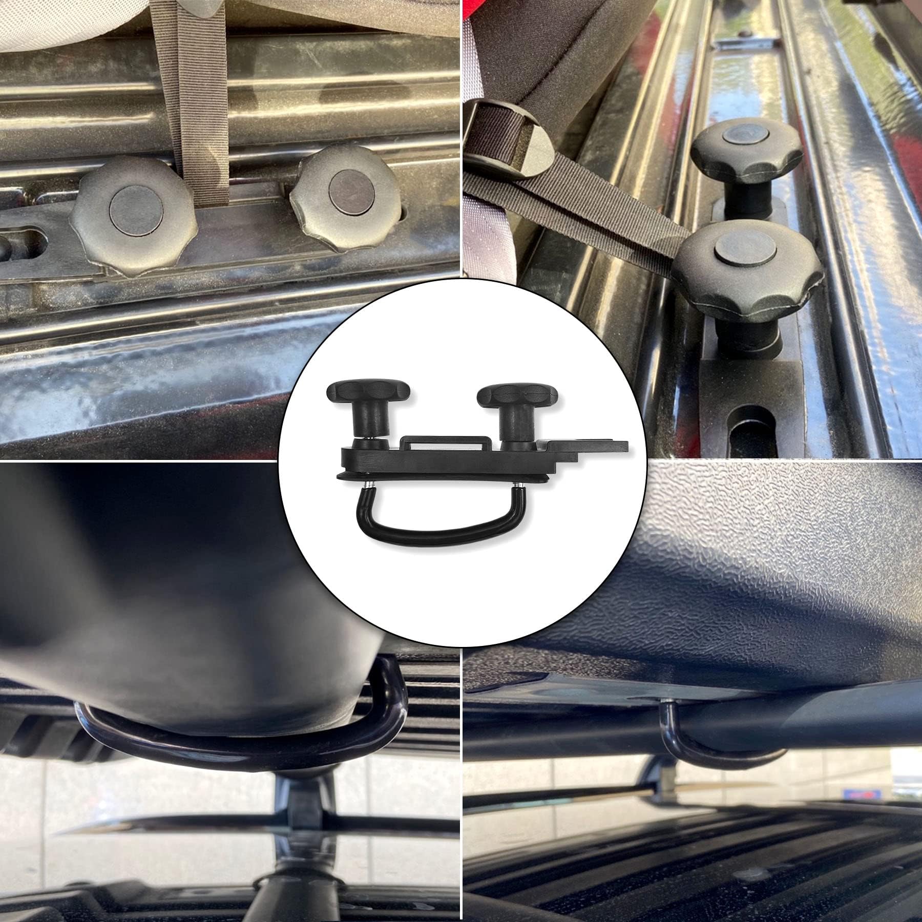 Universal Roof Box U-Bolt Clamps Cargo Carrier Roof Rack Bracket Kit Van Mounting Fitting Kit 85Mm Internal Width 40Mm Thick Luggage Rack Adjustable U Bolt Quick Release Latch For Roof Box Hardware