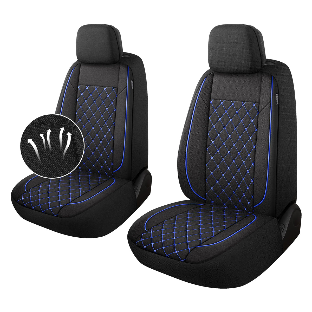 YGL Breathble Car Seat Covers Front Set, Washable Seat Covers for Cars, Premium Cloth Car Seat Protectors, Interior Covers for C