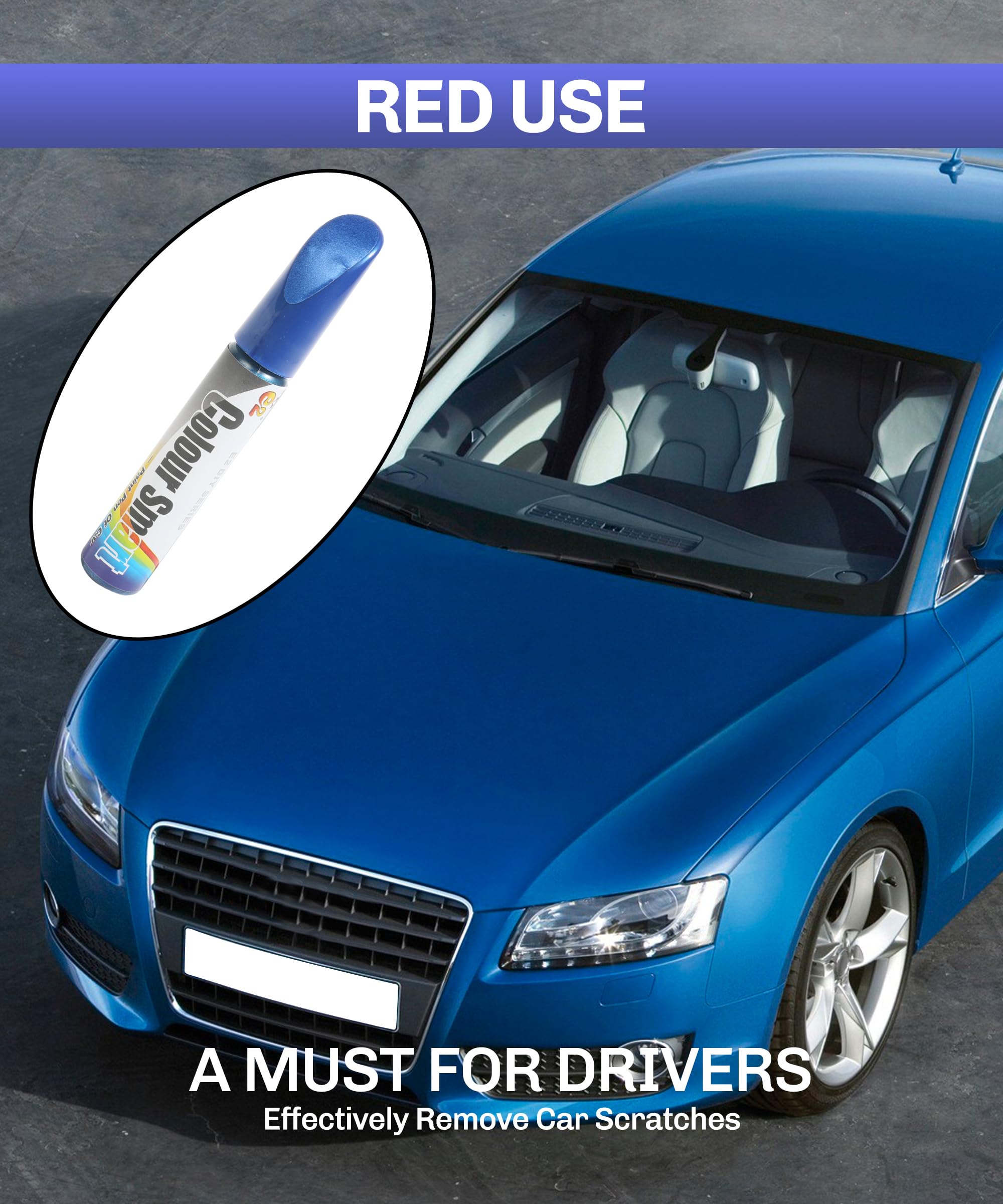 Bylikeho Car Scratch Repair Pen - Deep Scratch Remover, Touch-up Paint Fill Pen, Blue