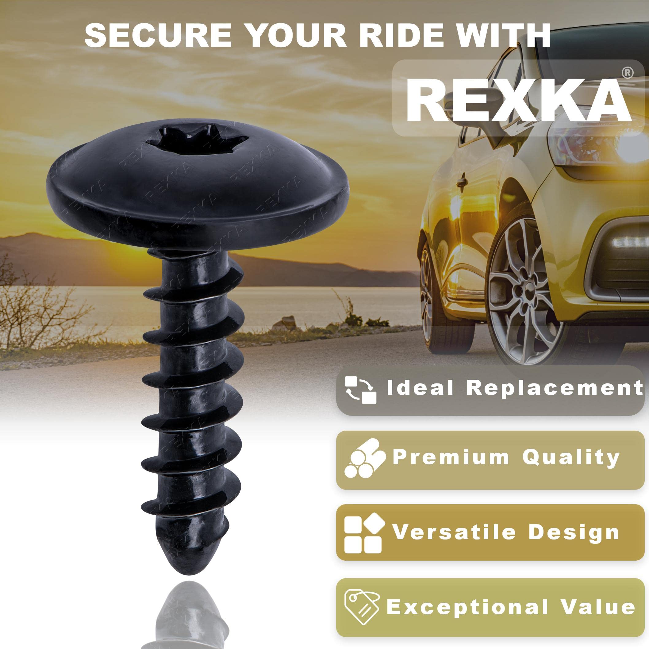 Rexka 15Pcs M5-2.12 X 19Mm T25 Torx Fender Liner Splash Guard Under Cover License Bracket Truss Head Tapping Screw Bolt Compatible With Vw Audi Porsche N90892001 N90775001