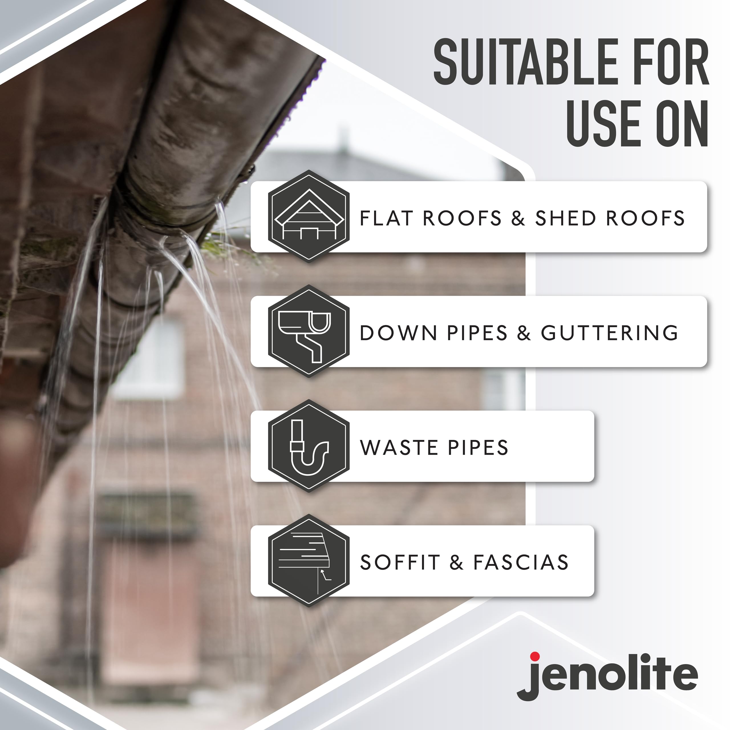 Jenolite Stop Leak Sealer Spray | Waterproof Sealant | Fills, Seals & Stops Leaks | Black | 400Ml (14 Ounces)