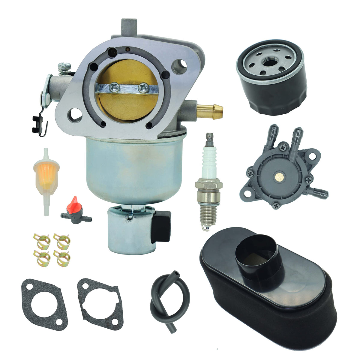 15004-0986 Carburetor for Kawasaki Specific FR651V FS651V Engines with 11013-7047 Air Filter and 49040-7008 Fuel Pump,Replace Pa