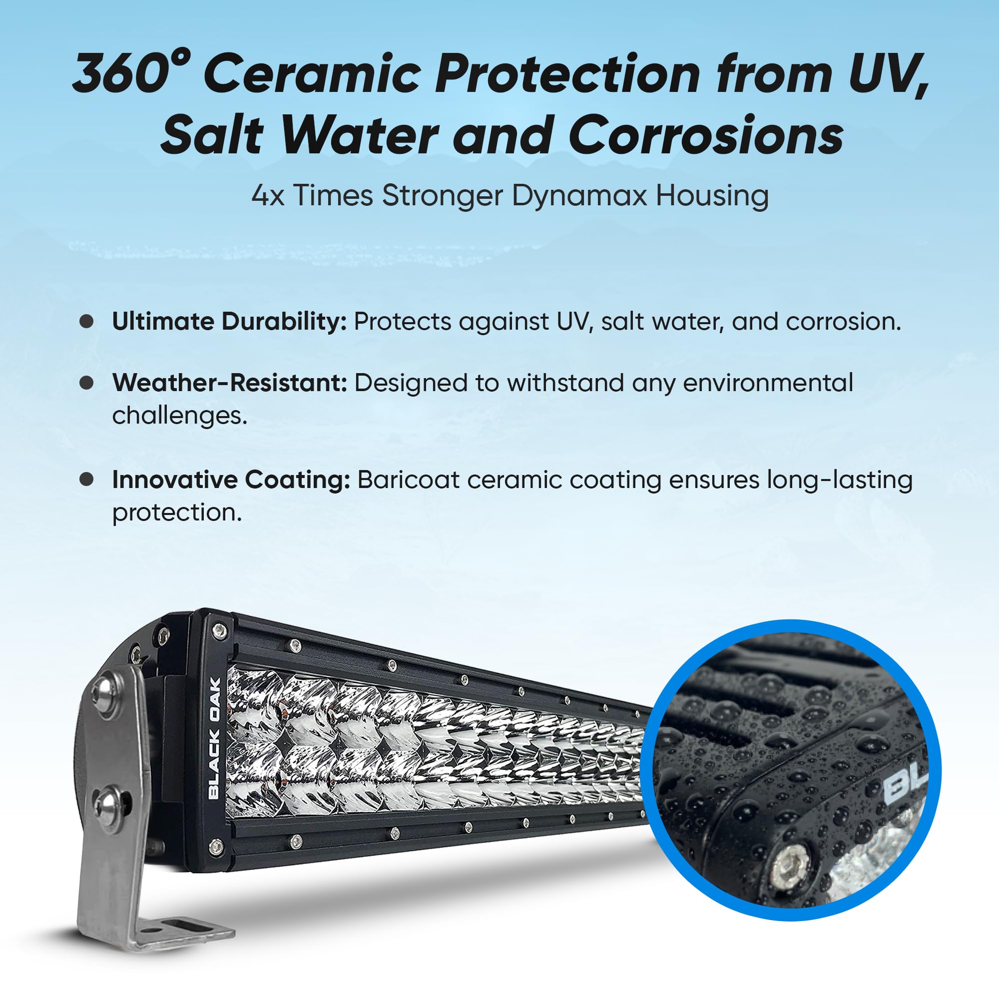 Black Oak Dual Row Infrared Led Light Bar 20- Inch 850Nm - Combo Optics Ip69K Rating Night Vision Tactical Led Light Bar For Off-Road Trucks, Jeep, Atv, Utv, Boats, Fog Driving, Hunting