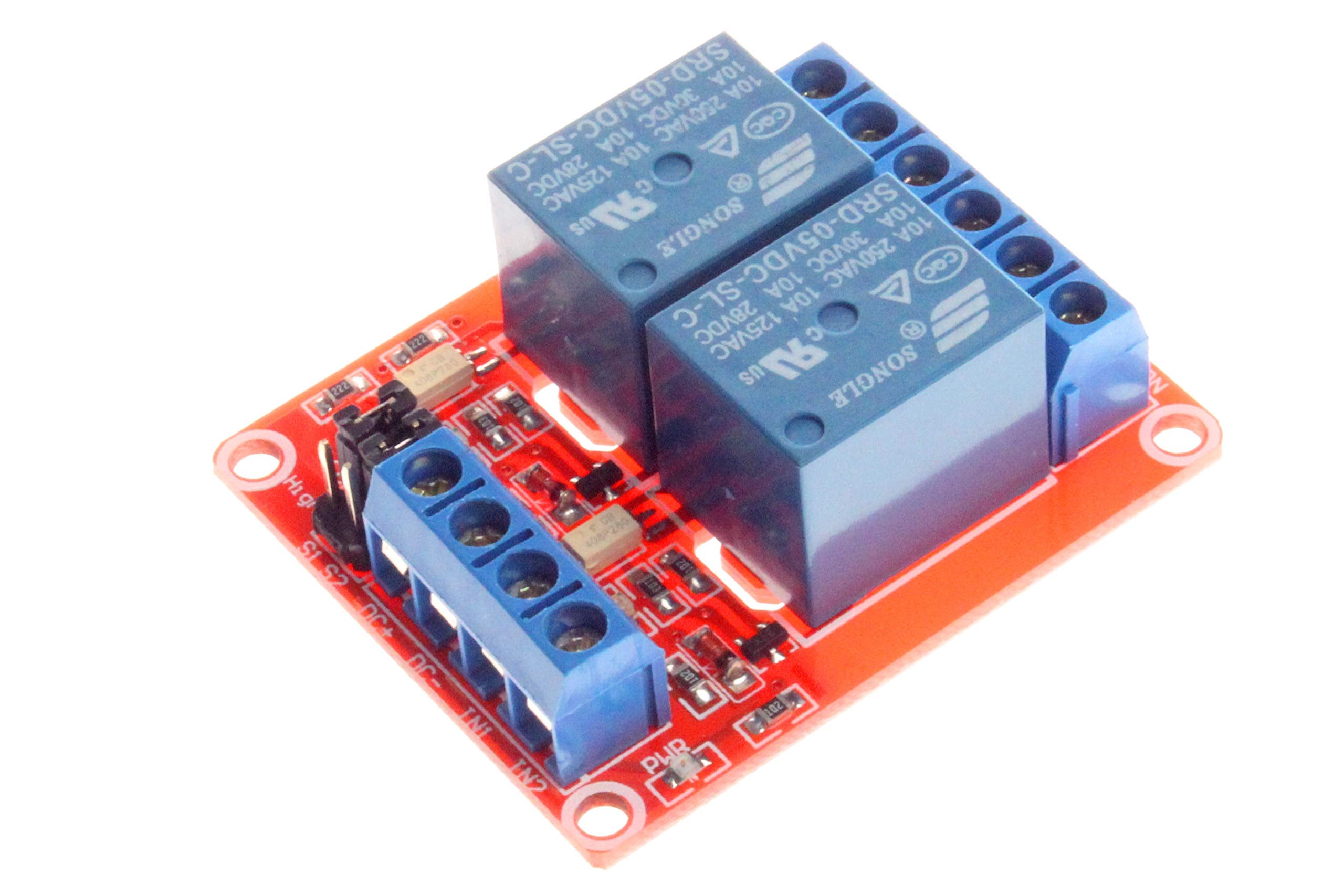 Noyito 9V 2-Channel Relay Module High Low Level Trigger With Optocoupler Isolation Relay Load Ac 0-250V 10A Dc 0-30V 10A Circuit