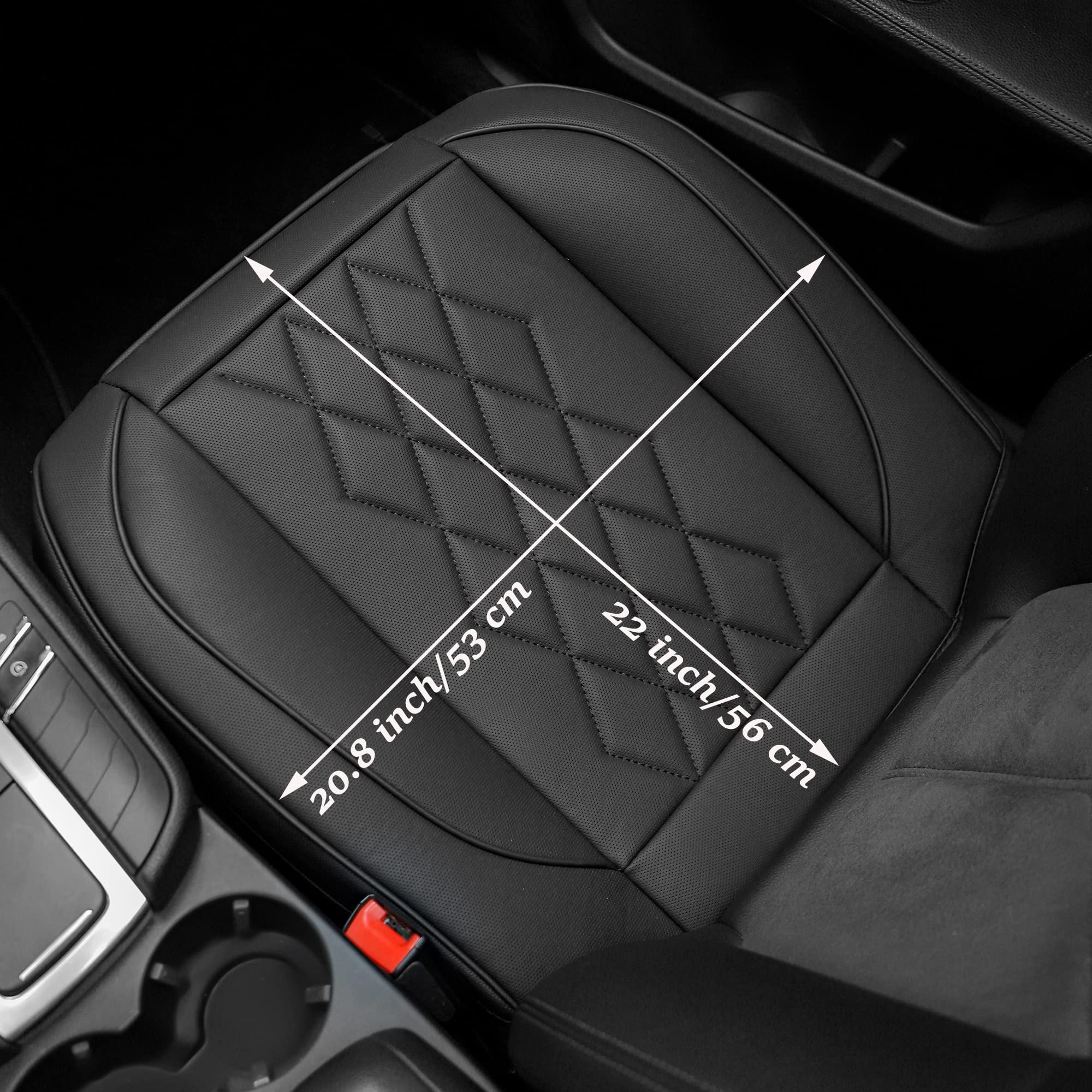 Jojobay 2Pack Leather Car Seat Cover,Bottom Seat Covers For Cars,Front Seat Protector,Fit For 95% Of Vehicles - Padded,Anti-Slip