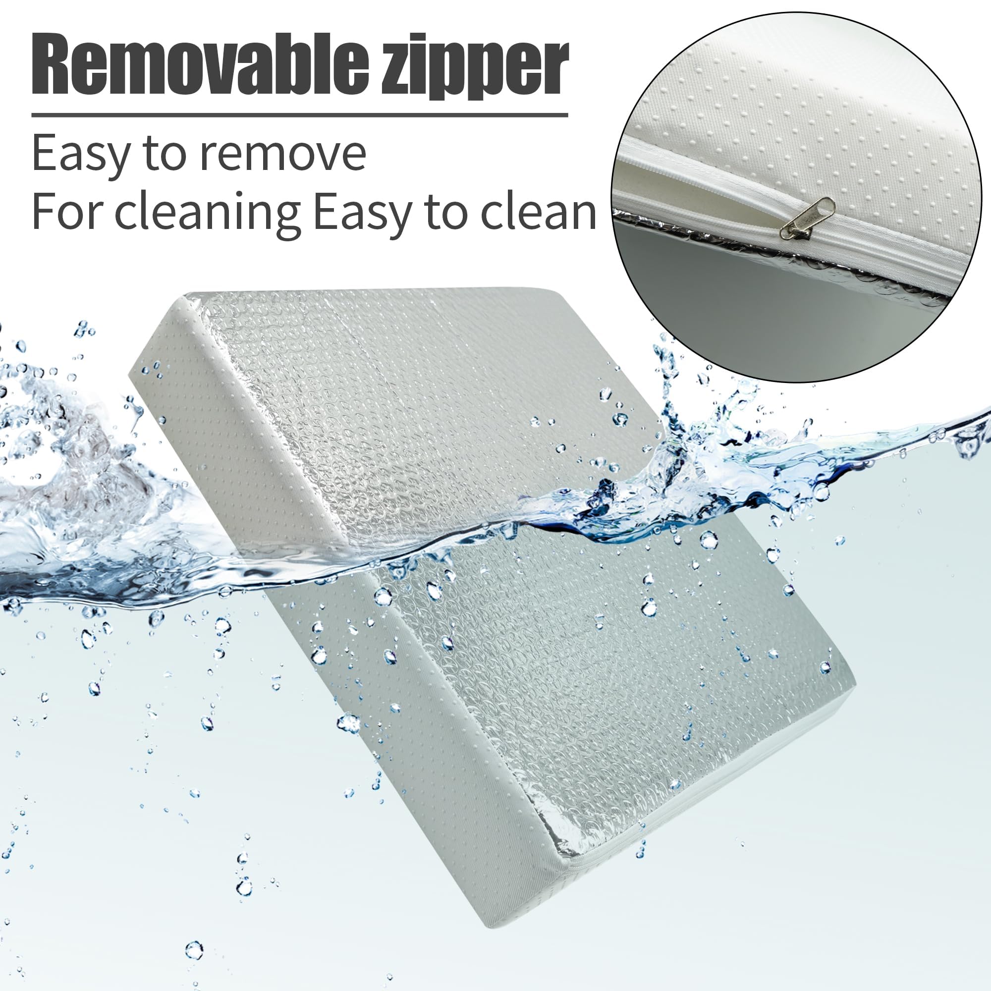 Runfider 14''x14''x3'' Universal Vent Insulator, RV Skylight Cover with Reflective Surface, Skylight Shade for Energy Savings an