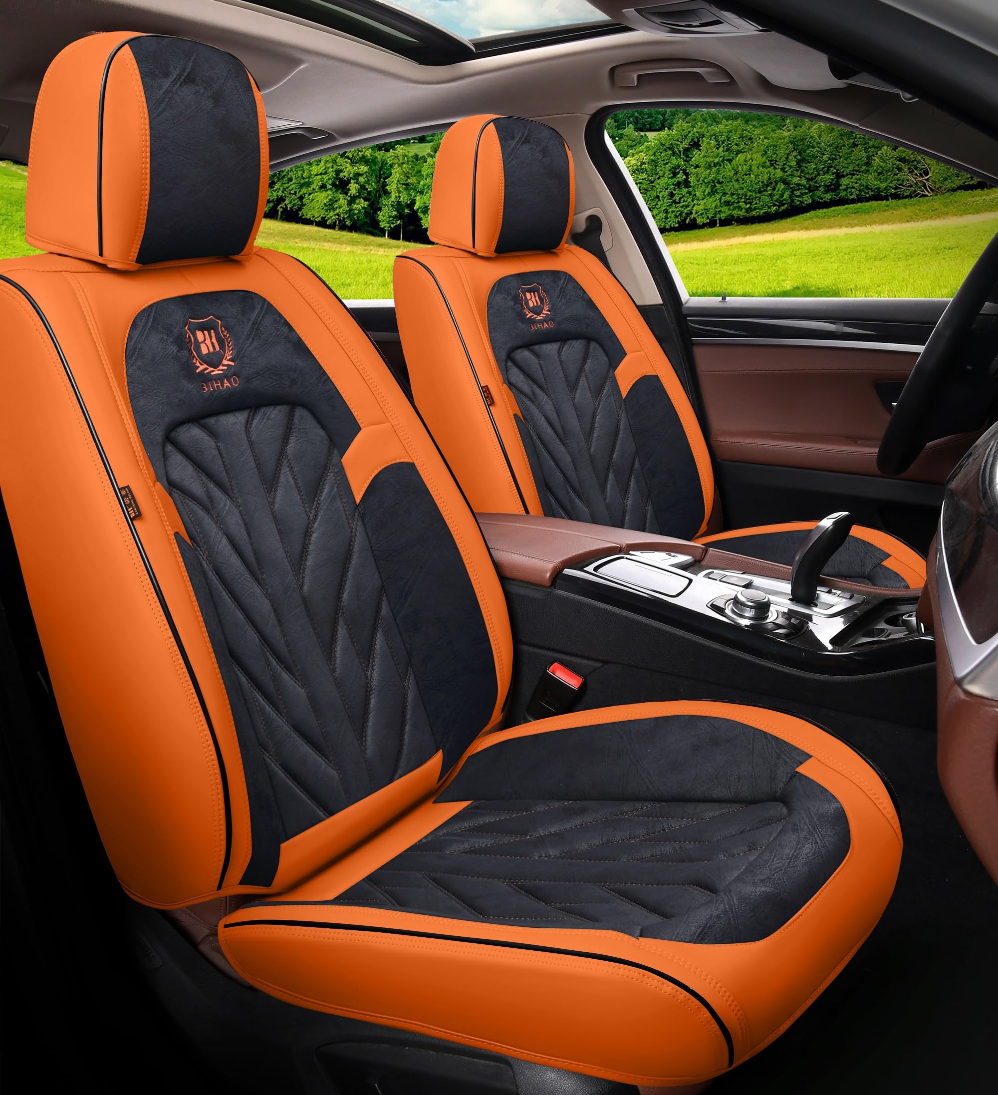 MM01 Seat Covers 5-Seater Full Set Suitable for Most Cars,Cars,SUV, Pickup Ttrucks, Airbags CompatibleCar Seat Cushion Protector