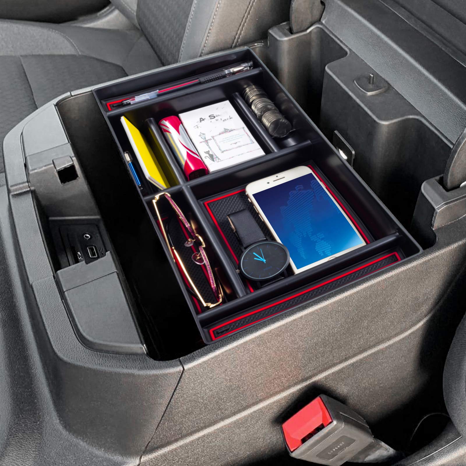 Pimcar Center Console Organizer Compatible With 2019-2022 Chevy Silverado 1500/Gmc Sierra 1500 & 2020-2023 Chevy Silverado/Gmc S