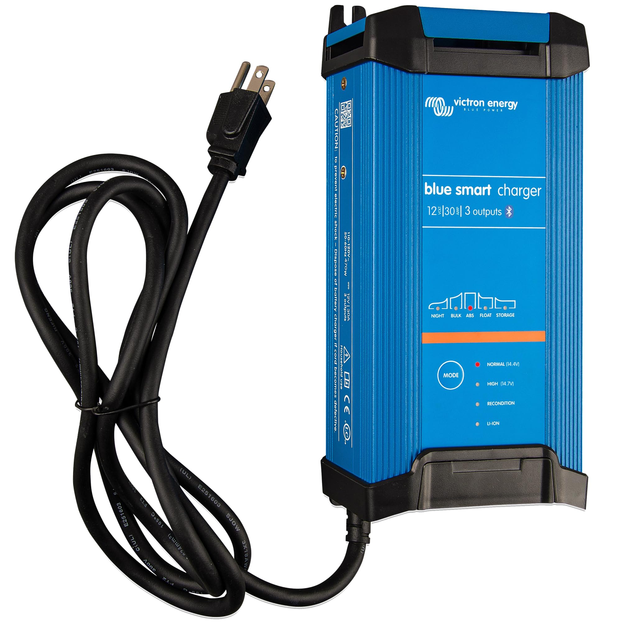 Victron Energy Blue Smart IP22 Smart Car Battery Charger 12V 30A, Float & Trickle Charger and Desulfator for Motorcycle, ATV, RV