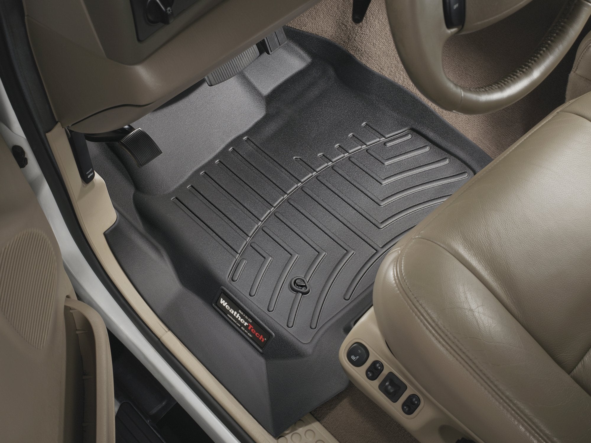 Weathertech Custom Fit Floorliners For Ford Excursion, Super Duty - 1St Row (440021), Black