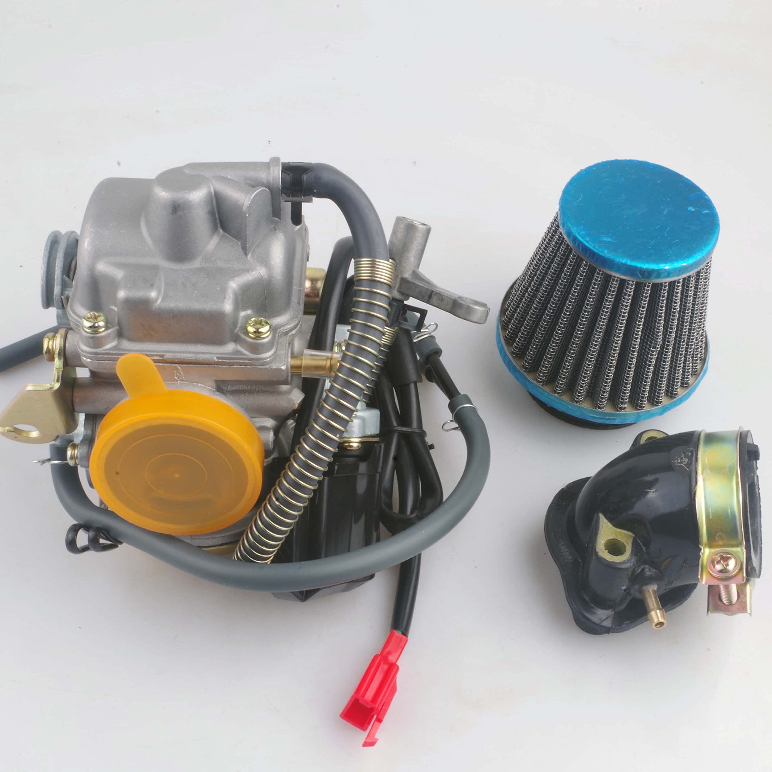 Dosens 150Cc Carburetor Compatible With Gy6 4 Stroke Engines Electric Choke Motorcycle Scooter 152Qmj 157Qmi With Air Filter Int