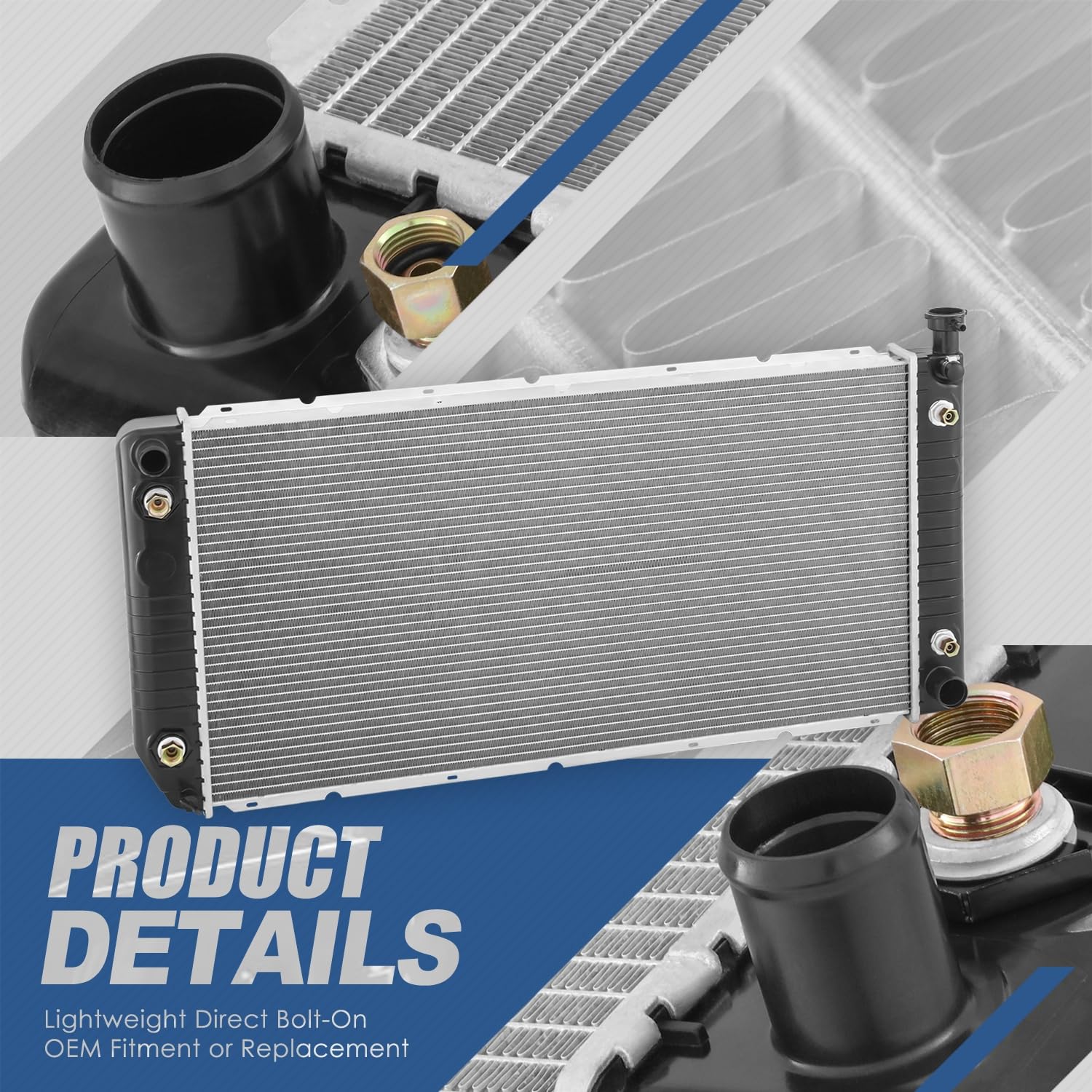 Auto Dynasty Radiator Compatible With 1988-1993 Chevy Gmc Blazer C/K Series Pickup Suburban Yukon 5.7L 7.4L, 34'' Wide Core Dpi