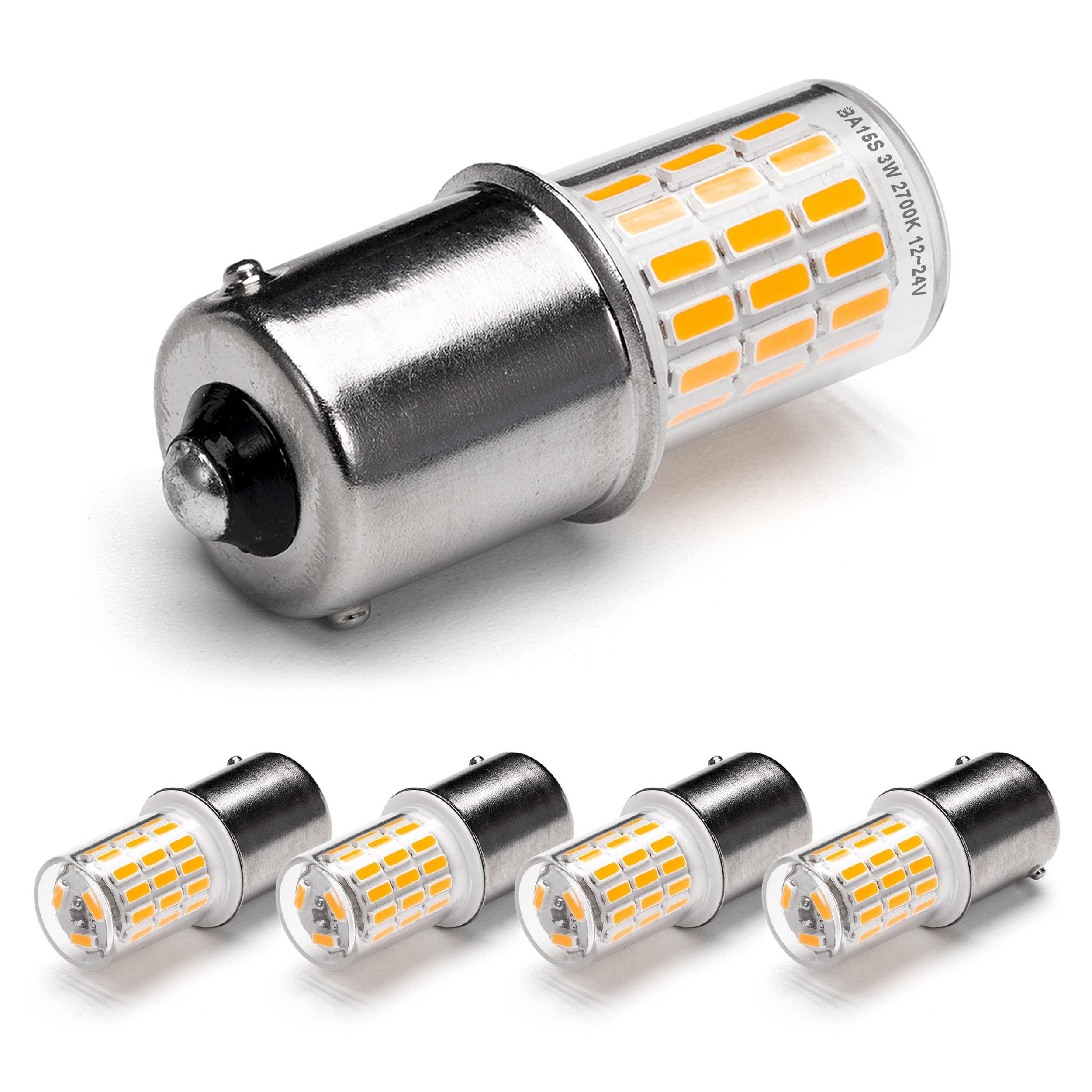 Ziomitus Ba15S Led 12V Landscape Rv Camper Interior Light Bulbs, 1156 1141 2700K Warm White,Dc Bayonet Single Contact Base Ba15S