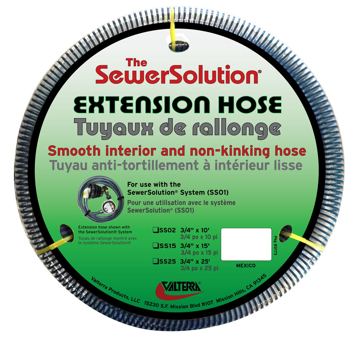 Valterra SS15 Extension Hose for SewerSolution System - 15'