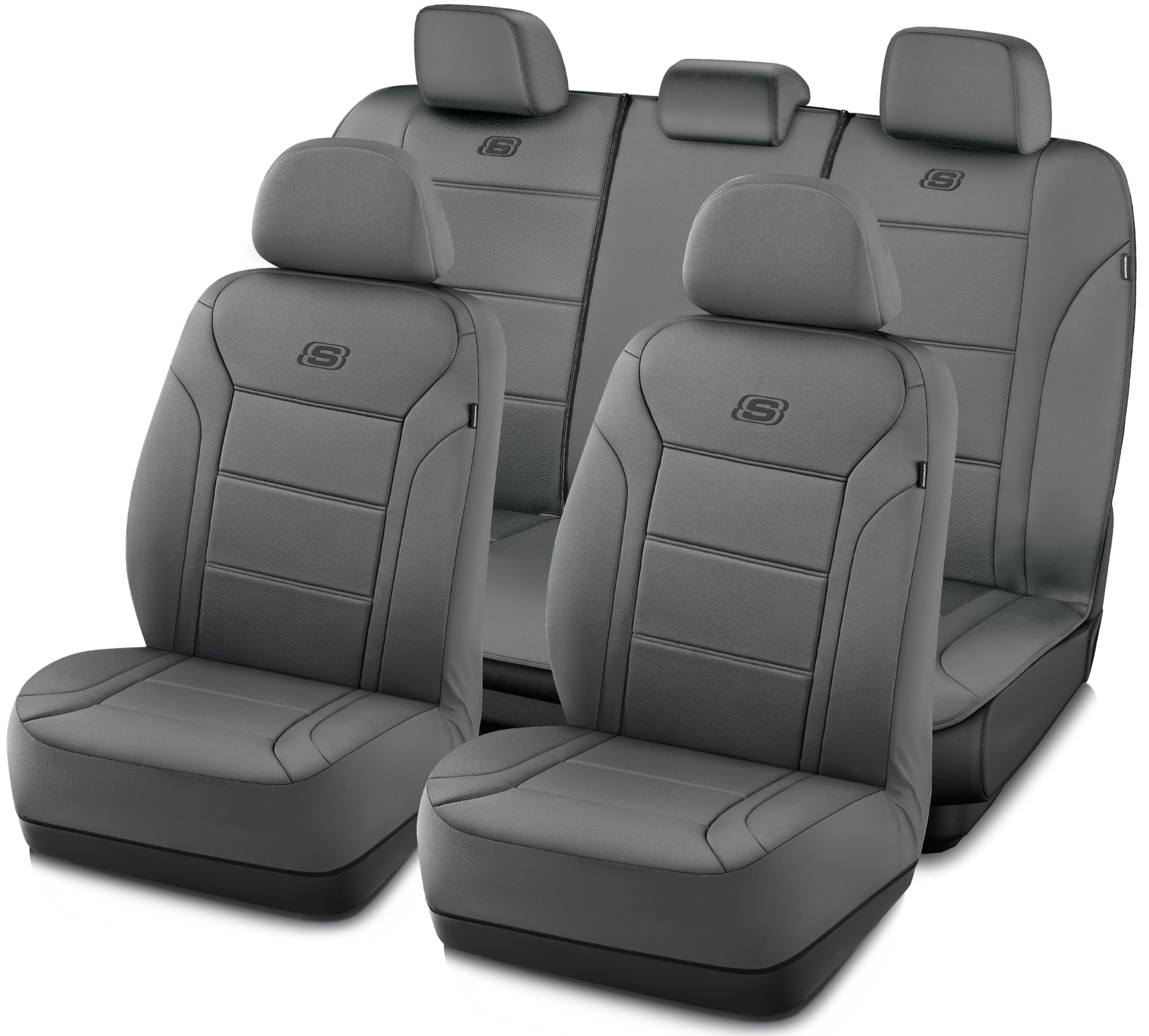 Skechers Memory Foam Car Seat Covers, Lycra Seat Covers Thick Memory Foam, Car Seat Cover Full Set, Airbag Compatible, Automotiv
