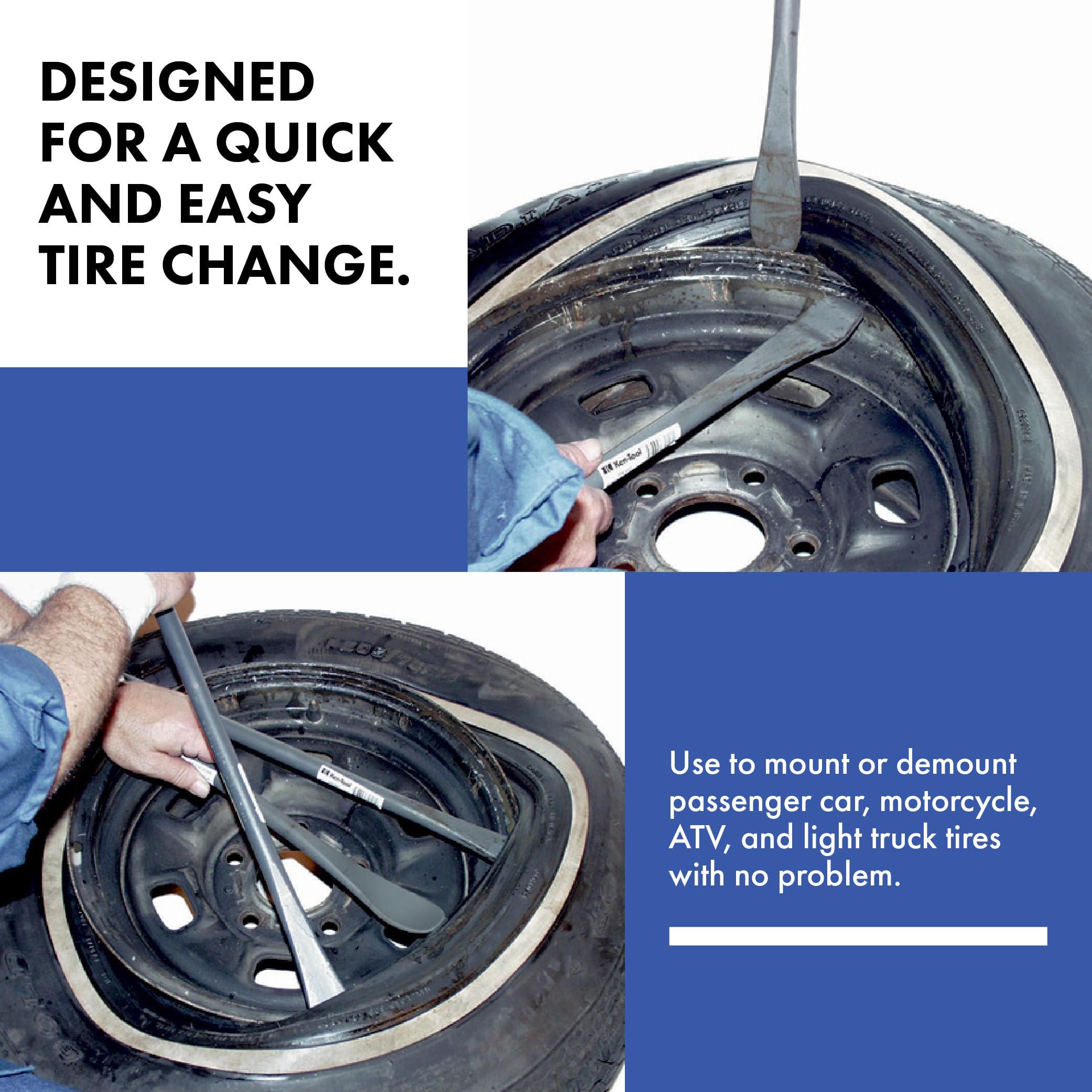 Ken-Tool 32120 24'' Curved Tire Mount/Demount Spoon, Black, One Size