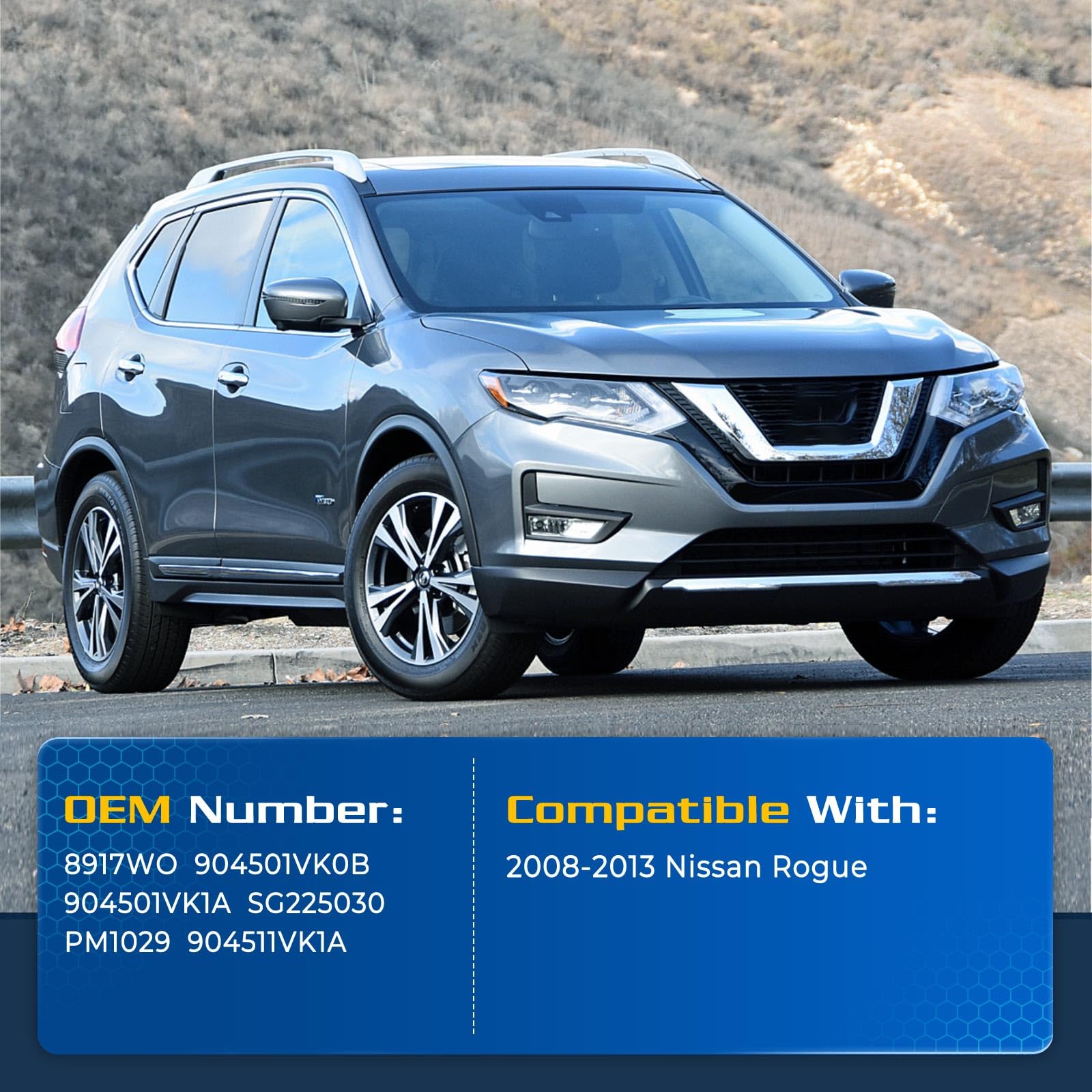 Arana Trunk Struts Lift Support For Nissan Rogue 2008-2013, Rear Hatch Replacement Shocks Fits 2008-2013 Nissan Rogue S/Sl/Sv/Ba