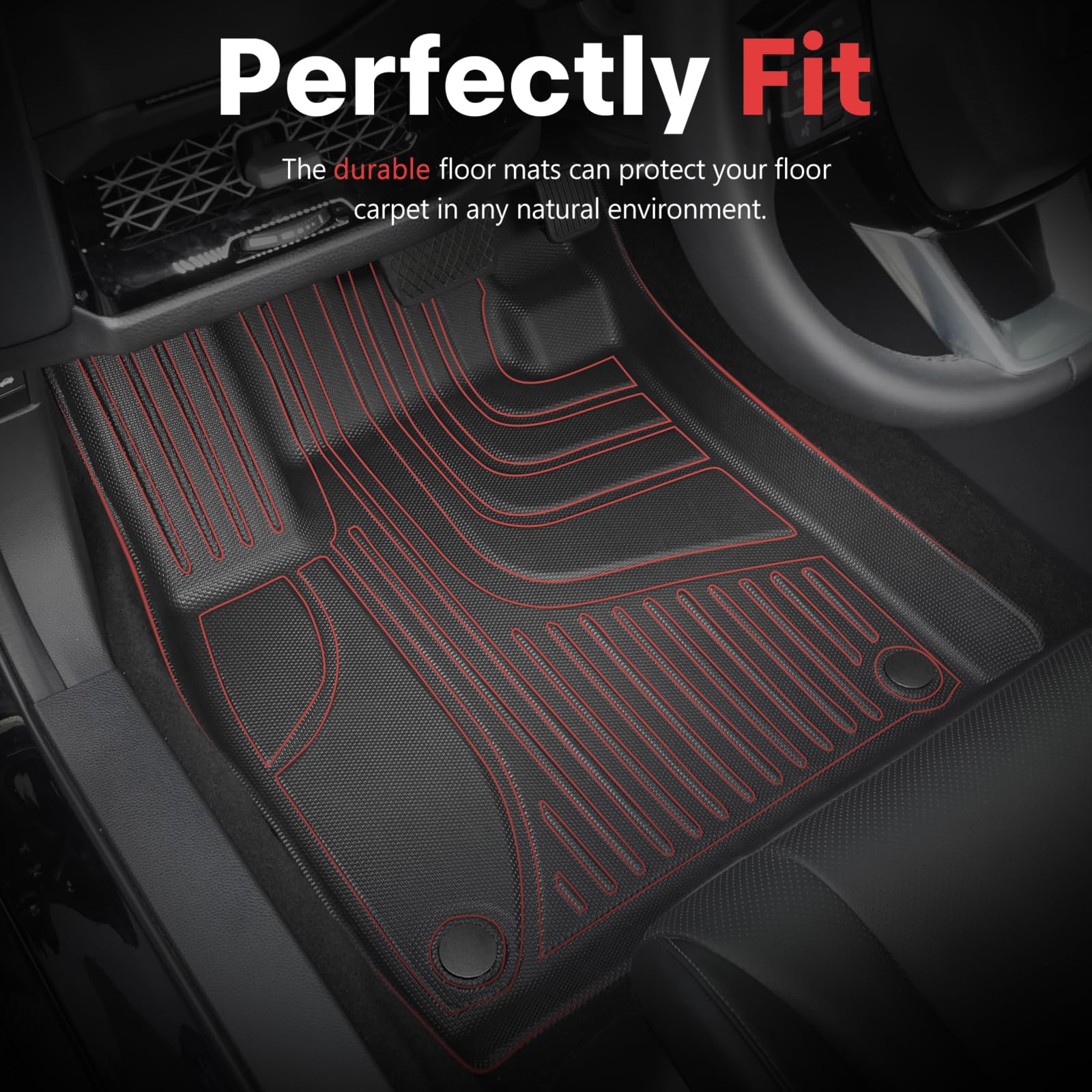 Original 2024 2025 Trax Floor Mats & Cargo Liner For Chevy Trax All Models - Custom Fit Trunk Mat - All Weather Car Mats For Che