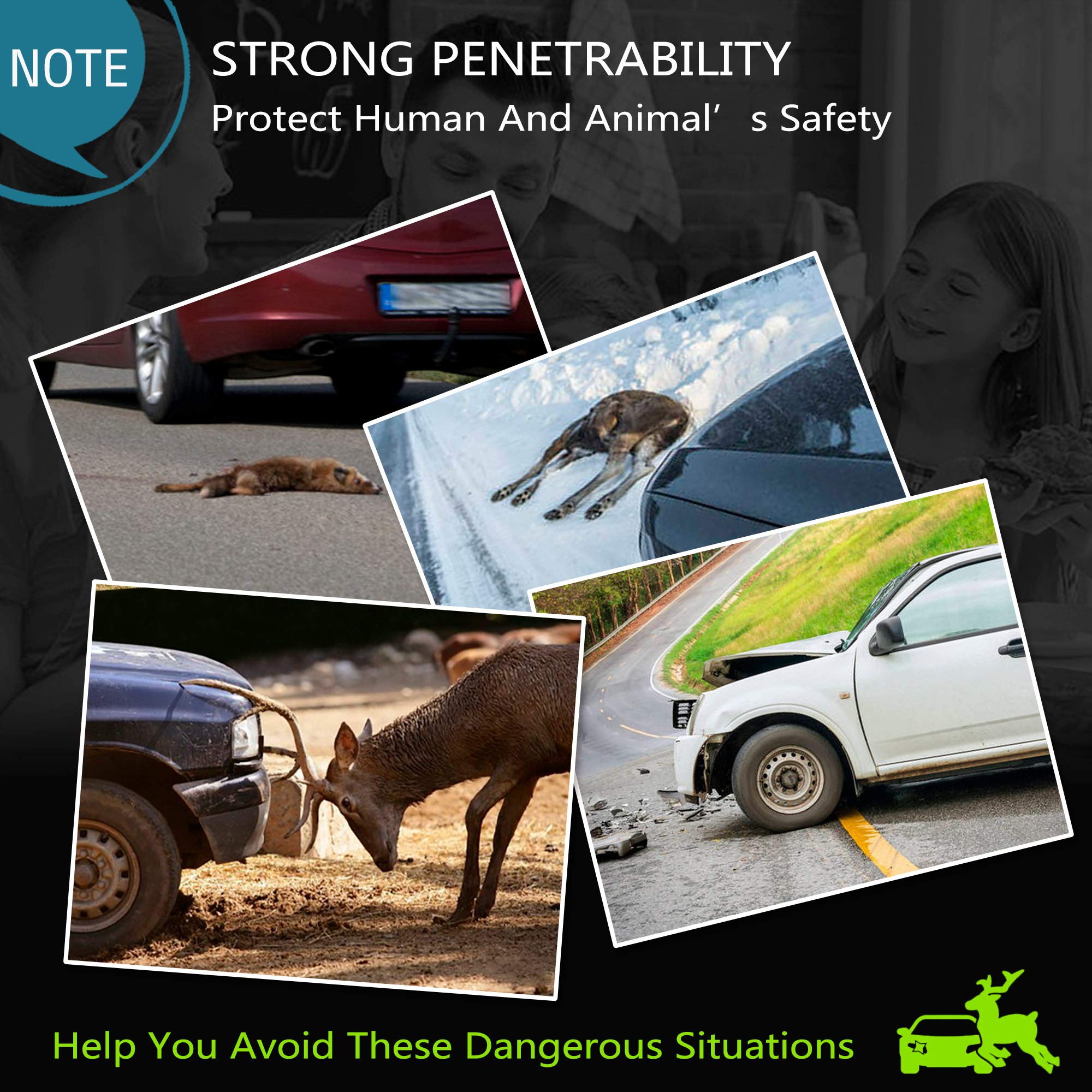 Elook Deer Warning Whistles Device For Car, Save Deer Whistle With Upgraded Acrylic Double-Sided Tape, Mini Size, 4 Pack (Patent