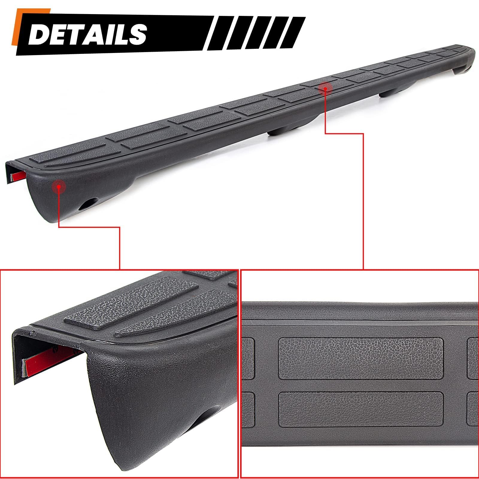 Ecotric Tailgate Spoiler Cap Cover Compatible With 1999-2007 Chevy Silverado Gmc Sierra Replacement For #15932249 #1909101 Moldi