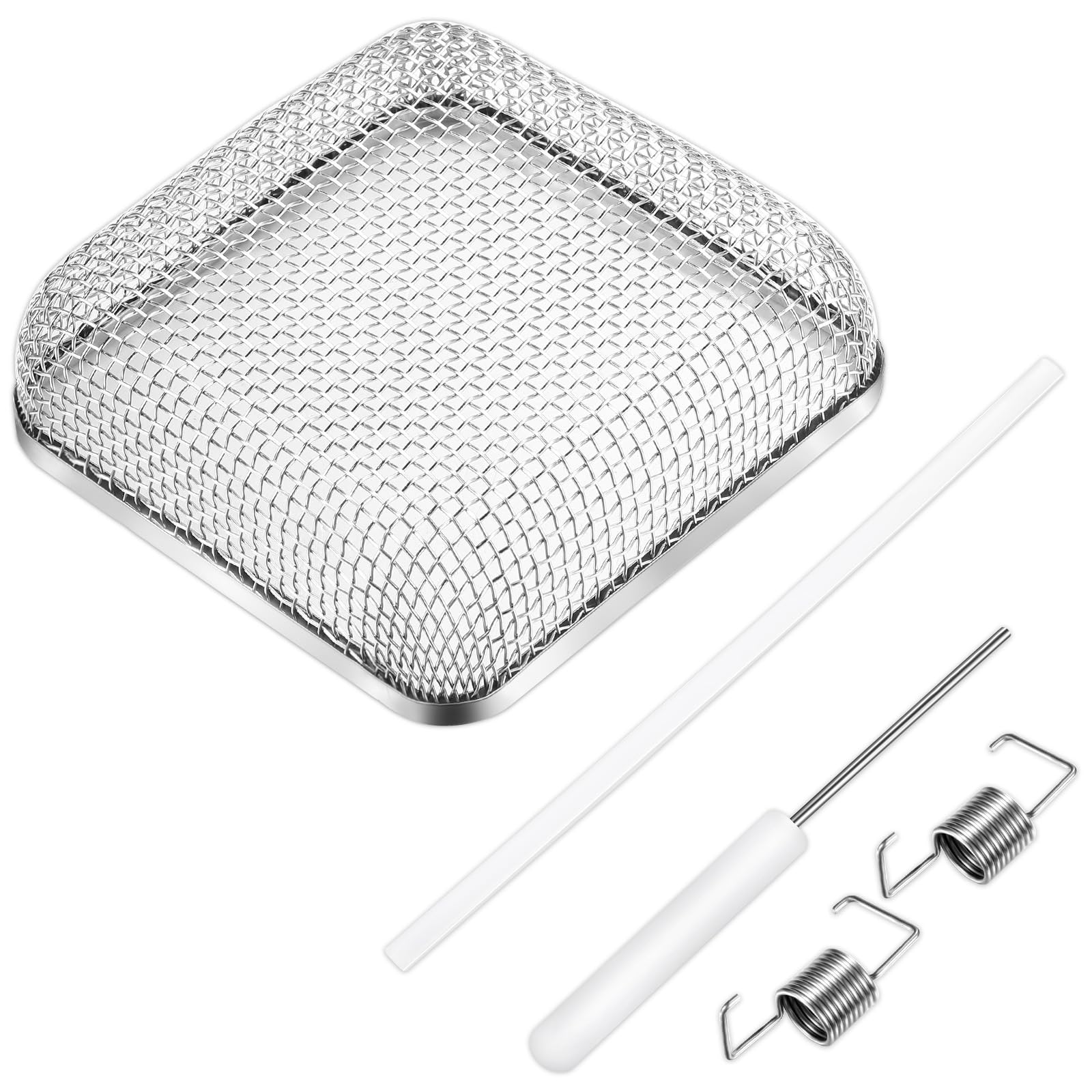 Flying Animal Screen Rv Furnace Vent Cover 4.5 X 4.5 X 1.3 Inches Stainless Steel Mesh With Installation Tool And 16.9 Inches Si