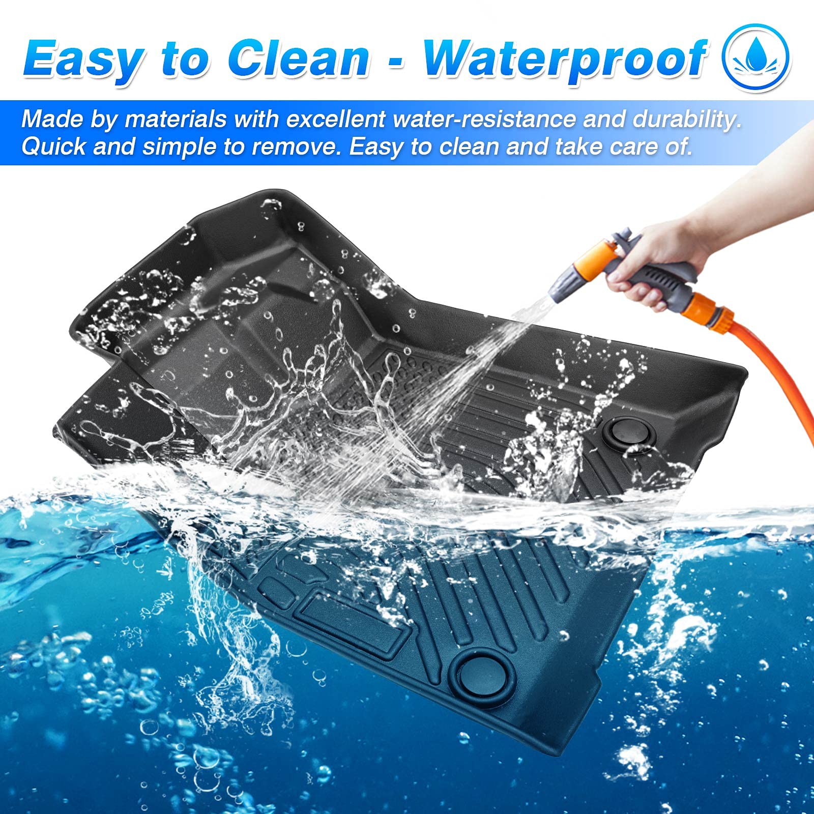 Cartist Floor Mats Fit For Ford Ranger 2024 2025 All Weather Floor Mat Ranger Accessories Heavy Duty Carpet Protection