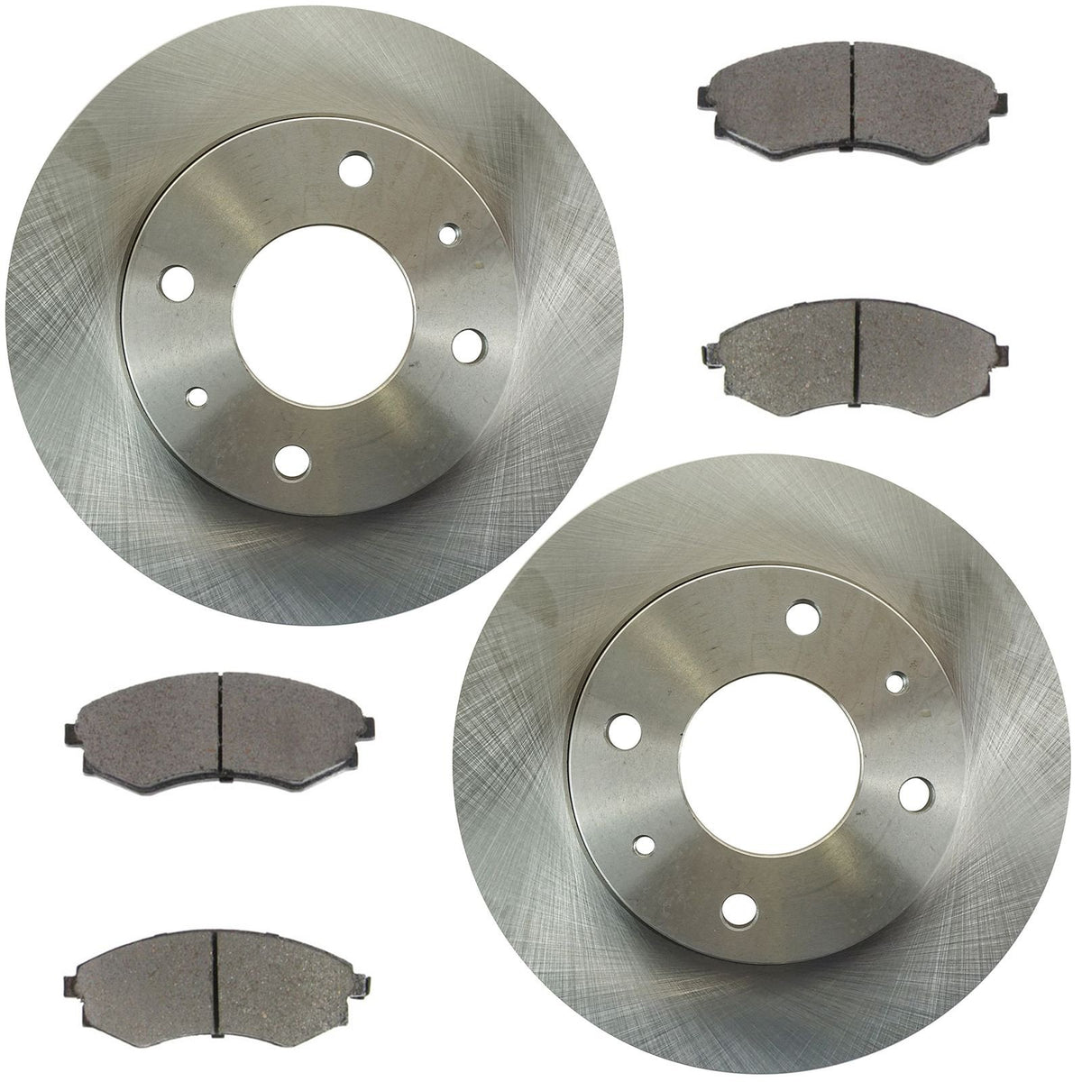 Trq Front Brake Pad & Rotor Kit Brake Pads Brake Rotor Ceramic Compatible With 1998-2006 Hyundai Elantra 1999-2001 Sonata Tiburo