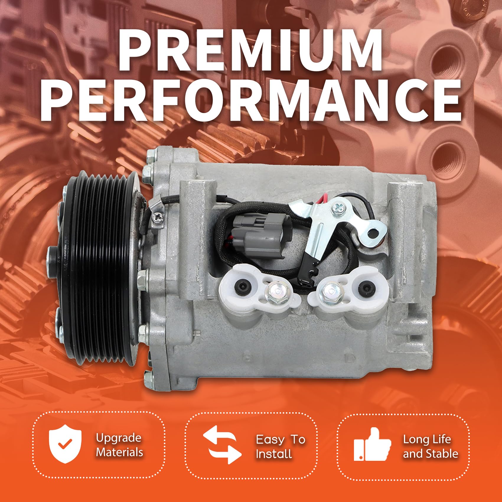 labwork A/C Compressor Replacement for Honda CR-V 2.4L 2002 2003 2004 2005 2006 CO 10663