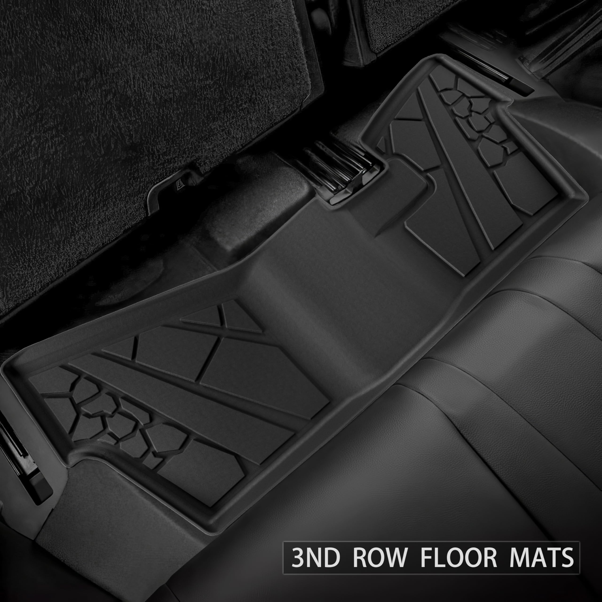 Karpal Floor Mats Fit For 2016-2022 Honda Pilot 8 Seats (No Elite Models), Tpe All Weather Protection Anti-Slip Floor Liners Hon