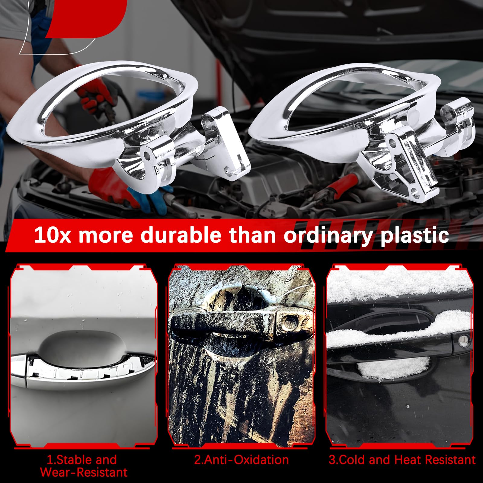 Faersi 2Pcs Interior Door Handle Front Or Rear Driver Side & Passenger Side Replacements For 2006 2007 2008 2009 2010 2011 Chevy