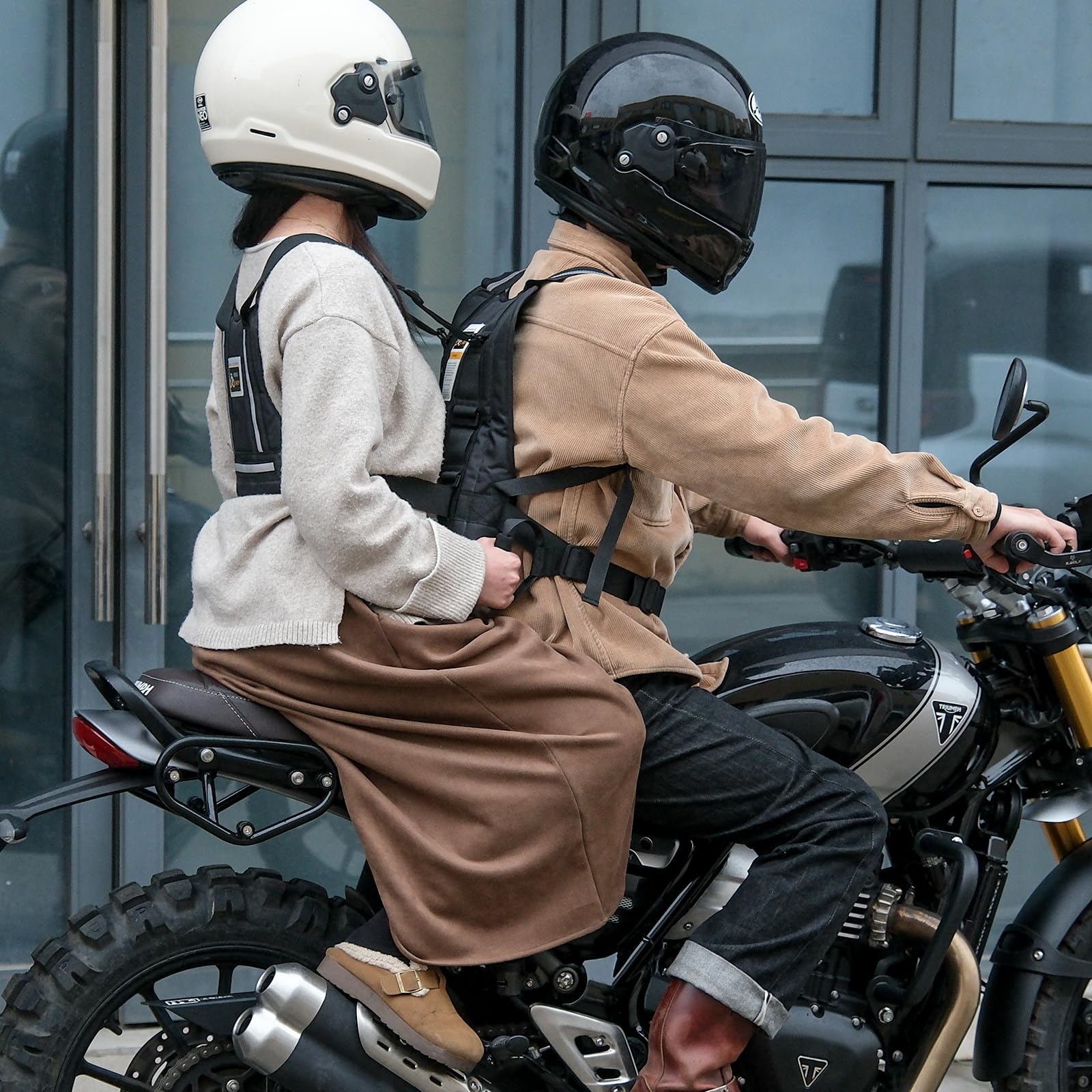 TOKCKYBL Upgraded Motorcycle Safety Harness for Kids & Adults - Adjustable Design