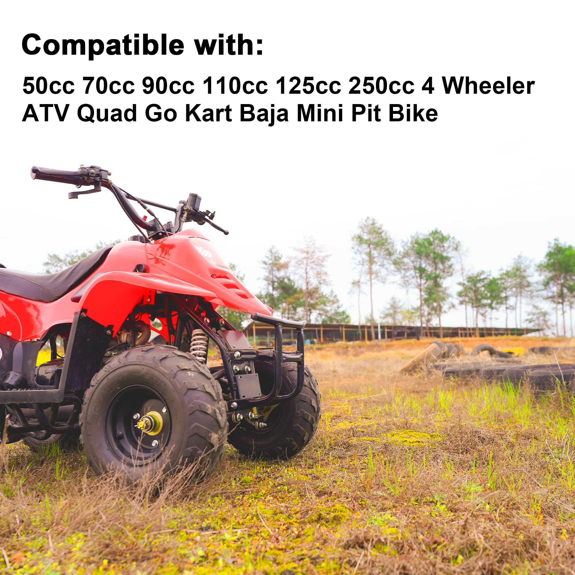 Rutu 7/8'' 22Mm Thumb Throttle Cable Accelerator Handle Assembly For 50Cc 70Cc 90Cc 110Cc 125Cc 250Cc 4 Wheeler Atv Quad Go Kart Baja Mini Pit Bike