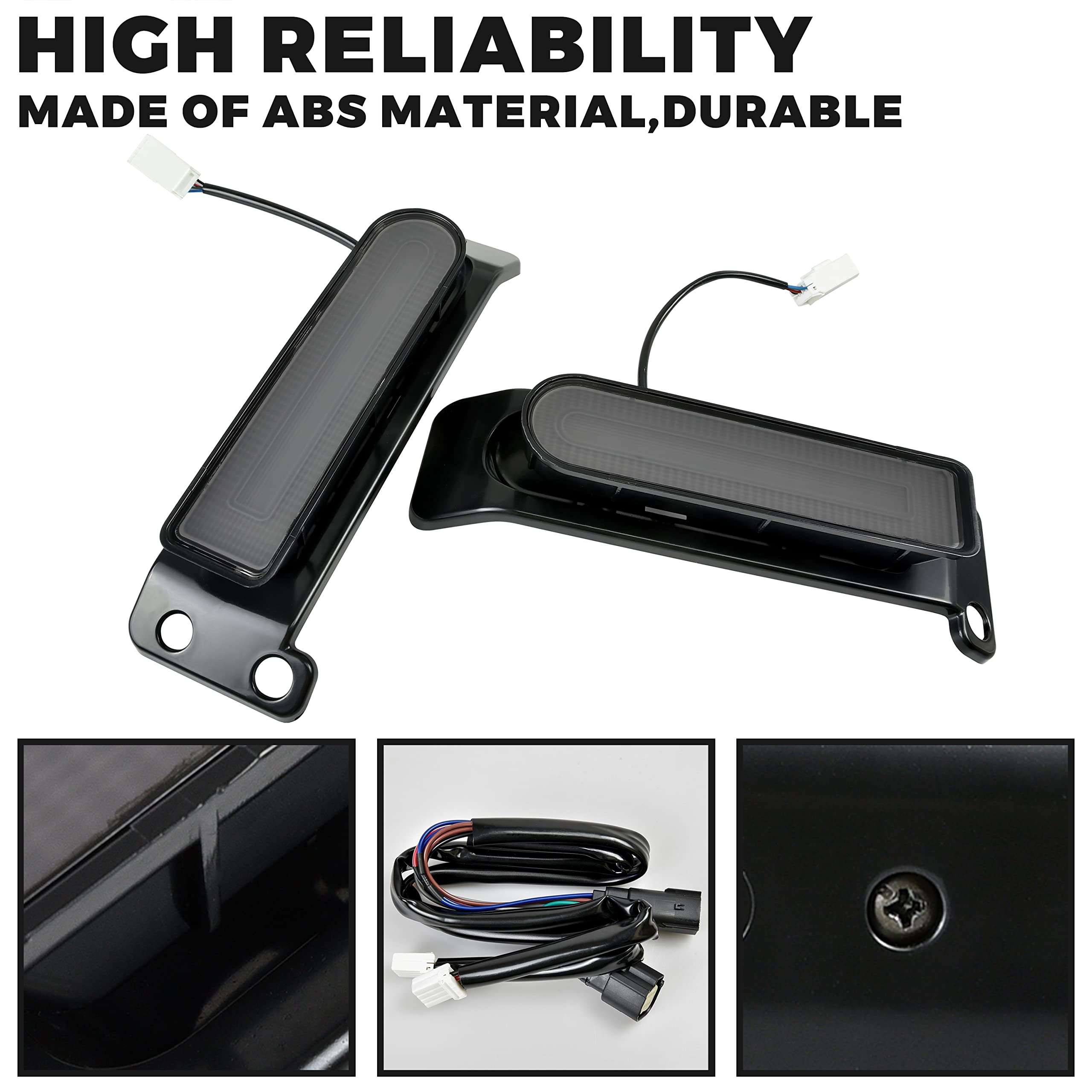 Veisutor Rear Fender Light Saddlebag Side Light For Ultra Fltru 14-22, Auxiliary Led Run Brake Turn Lamps Lights For Harley Road